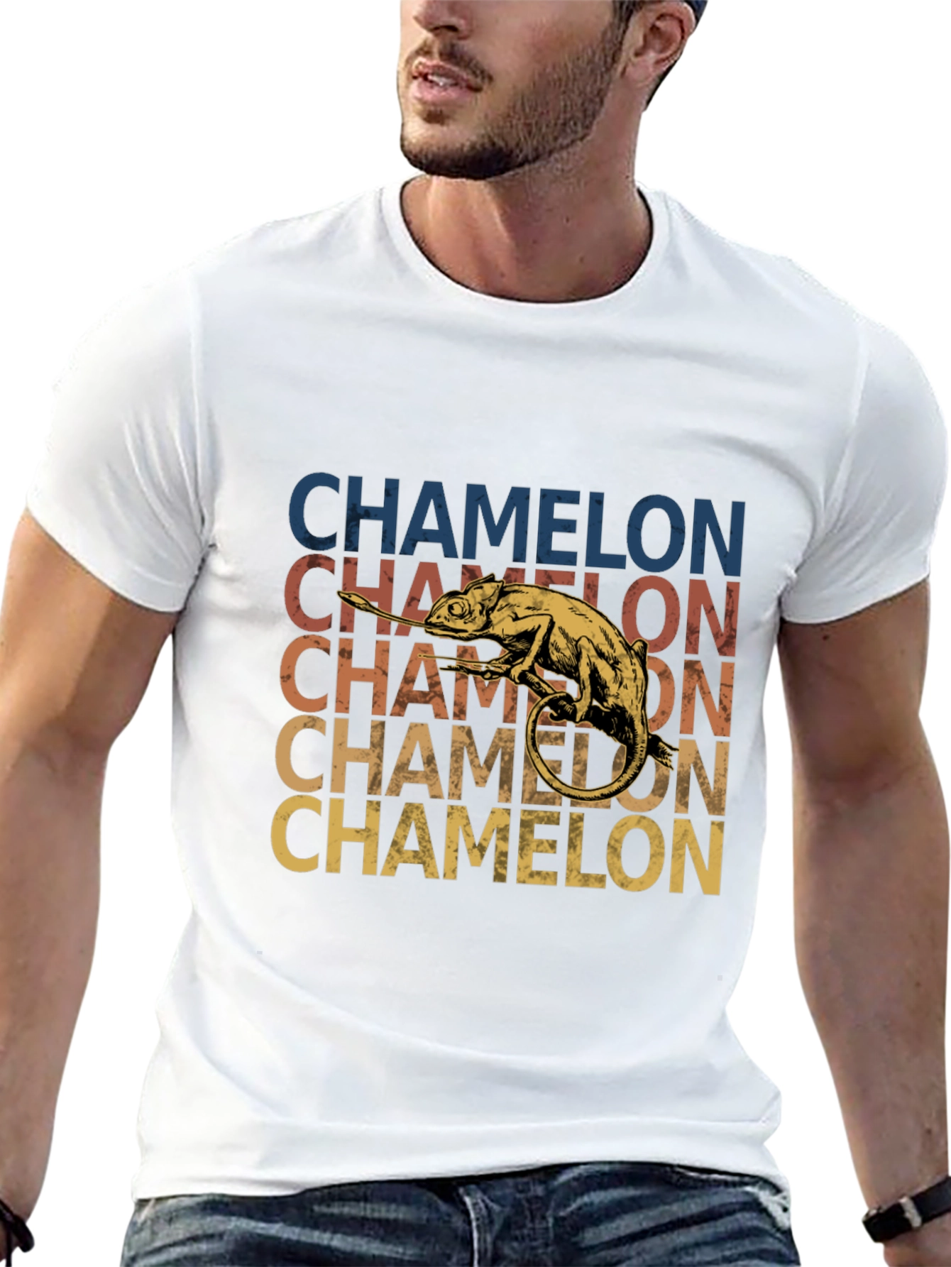 Black Chameleon Graphic Tee - Retro Style view 13