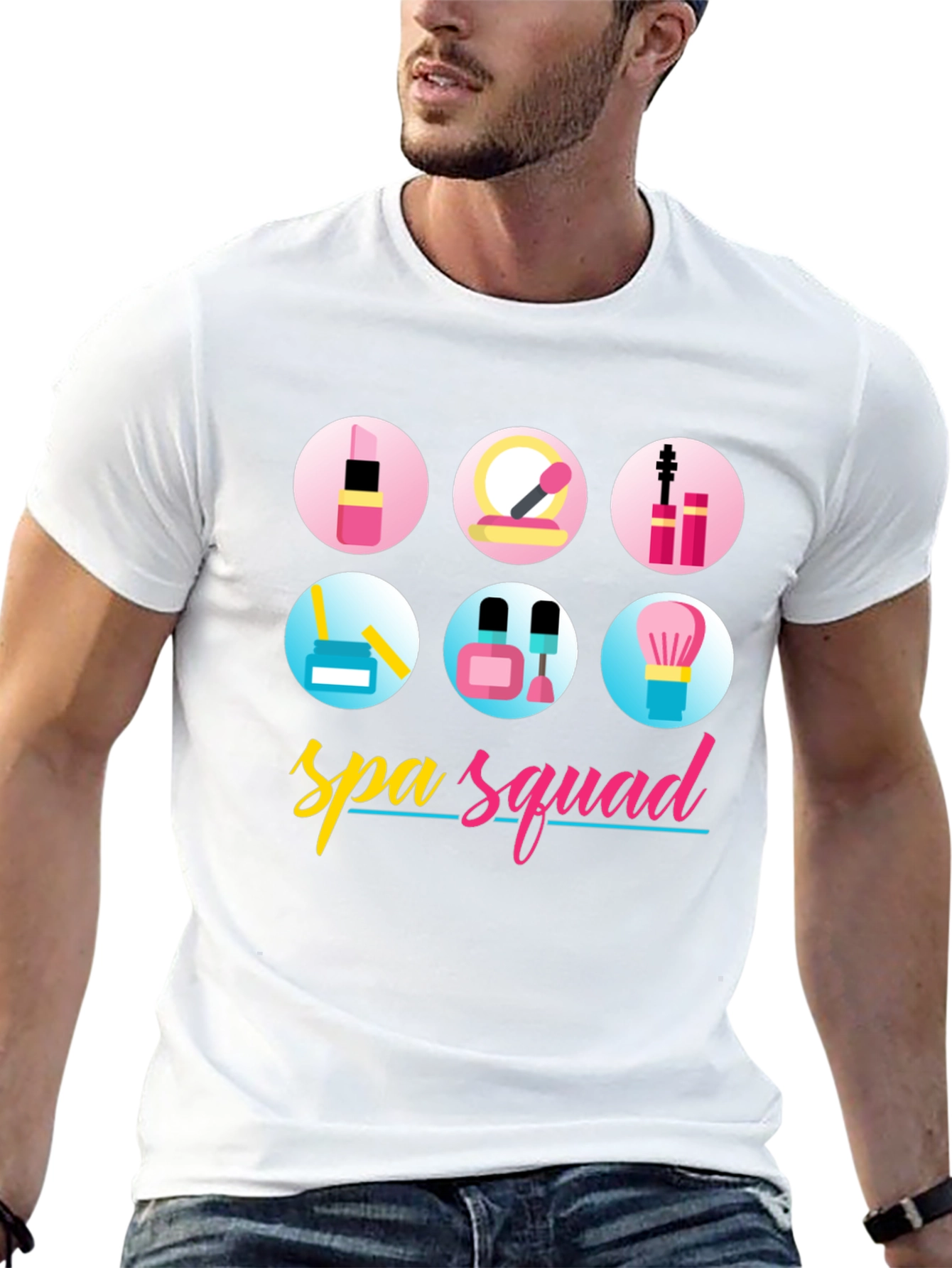 Black Spa Squad Graphic T-Shirt - Black Cotton Tee view 13