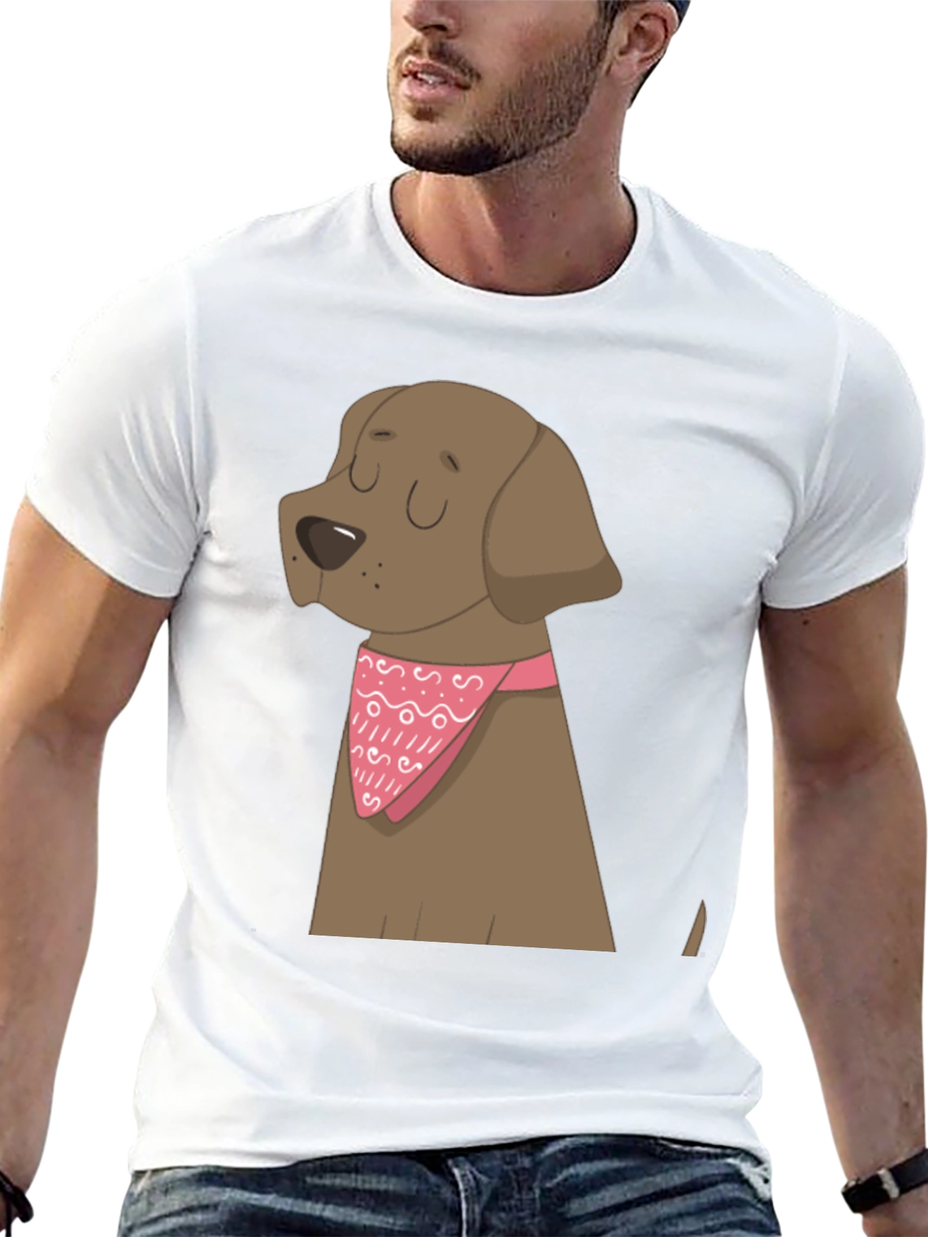 Black Dog Graphic T-Shirt, Black Cotton Blend view 13