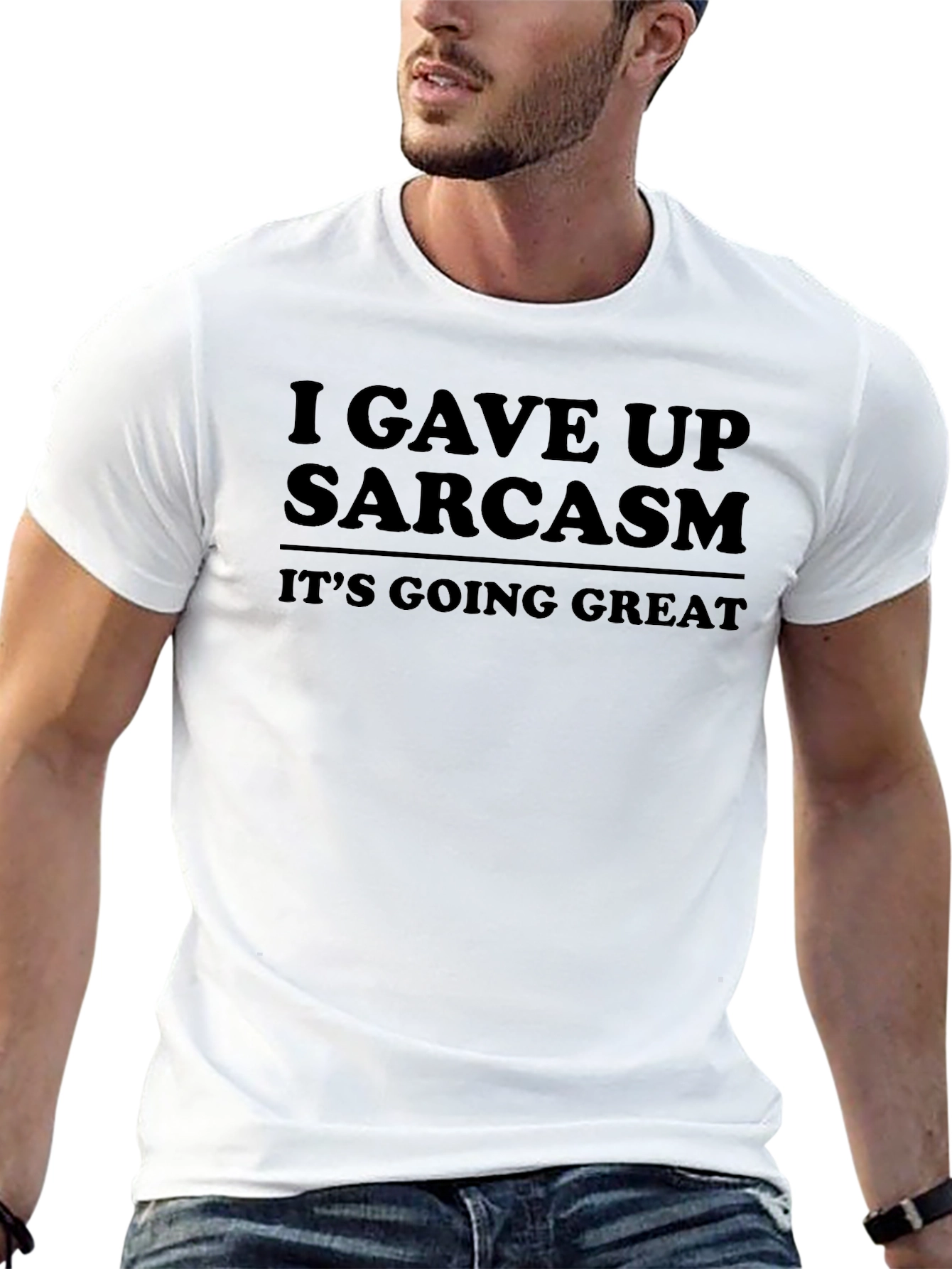 Black Funny Sarcasm Humor T-Shirt - I Gave Up Sarcasm view 13