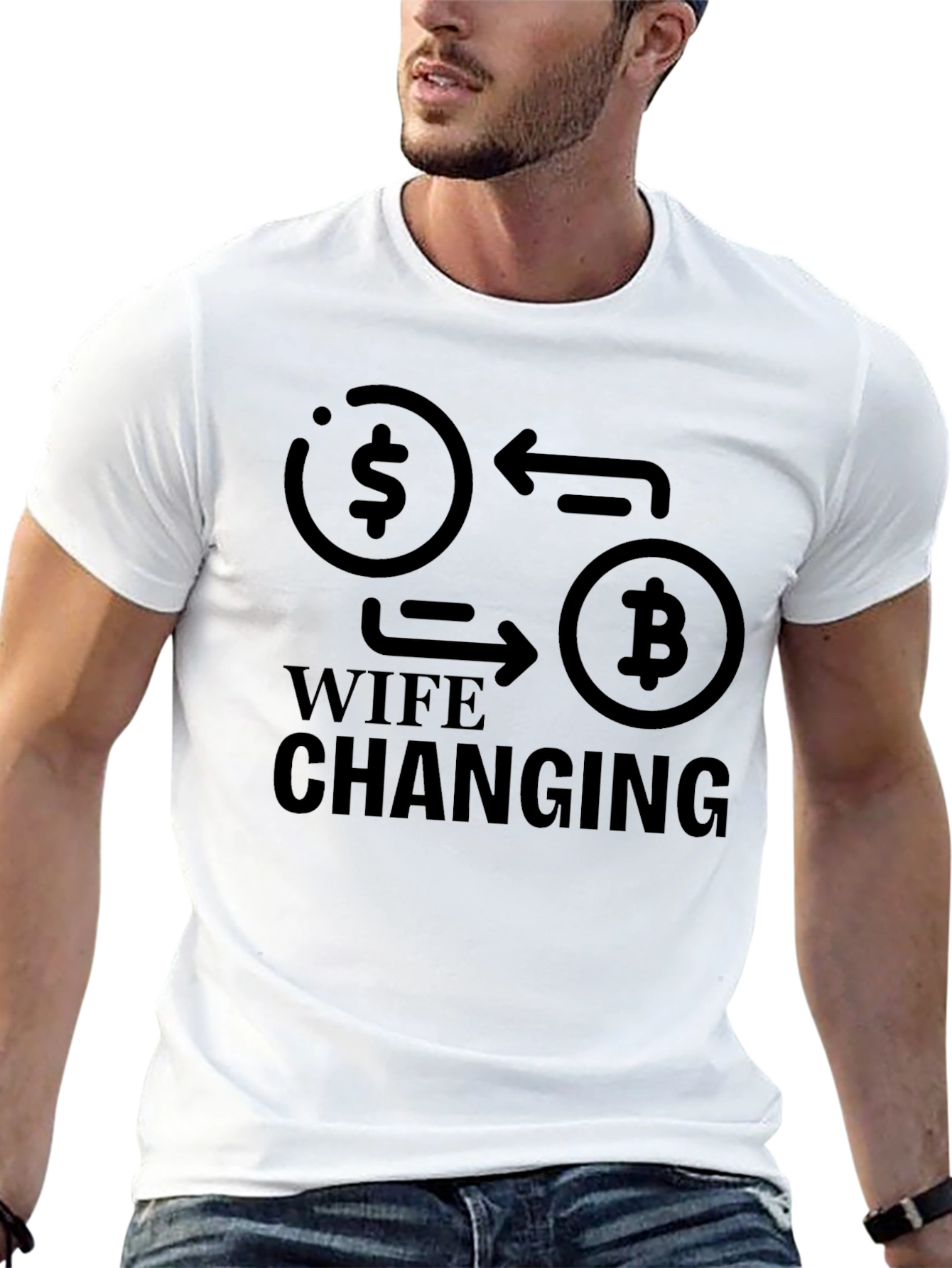 Black Wife Changing Crypto T-Shirt view 13