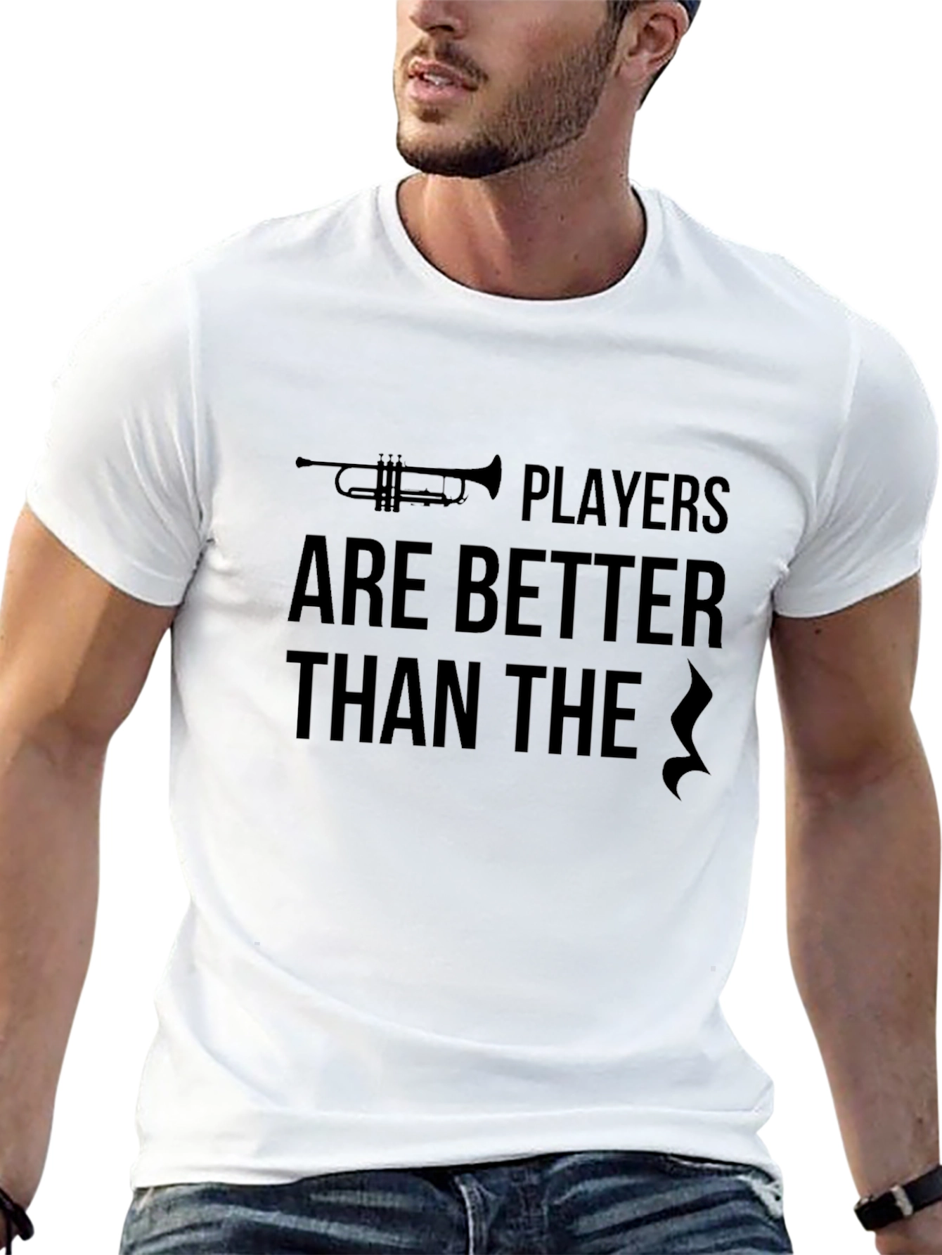 Black Trumpet Players are Better T-Shirt - Funny Musician Tee view 13