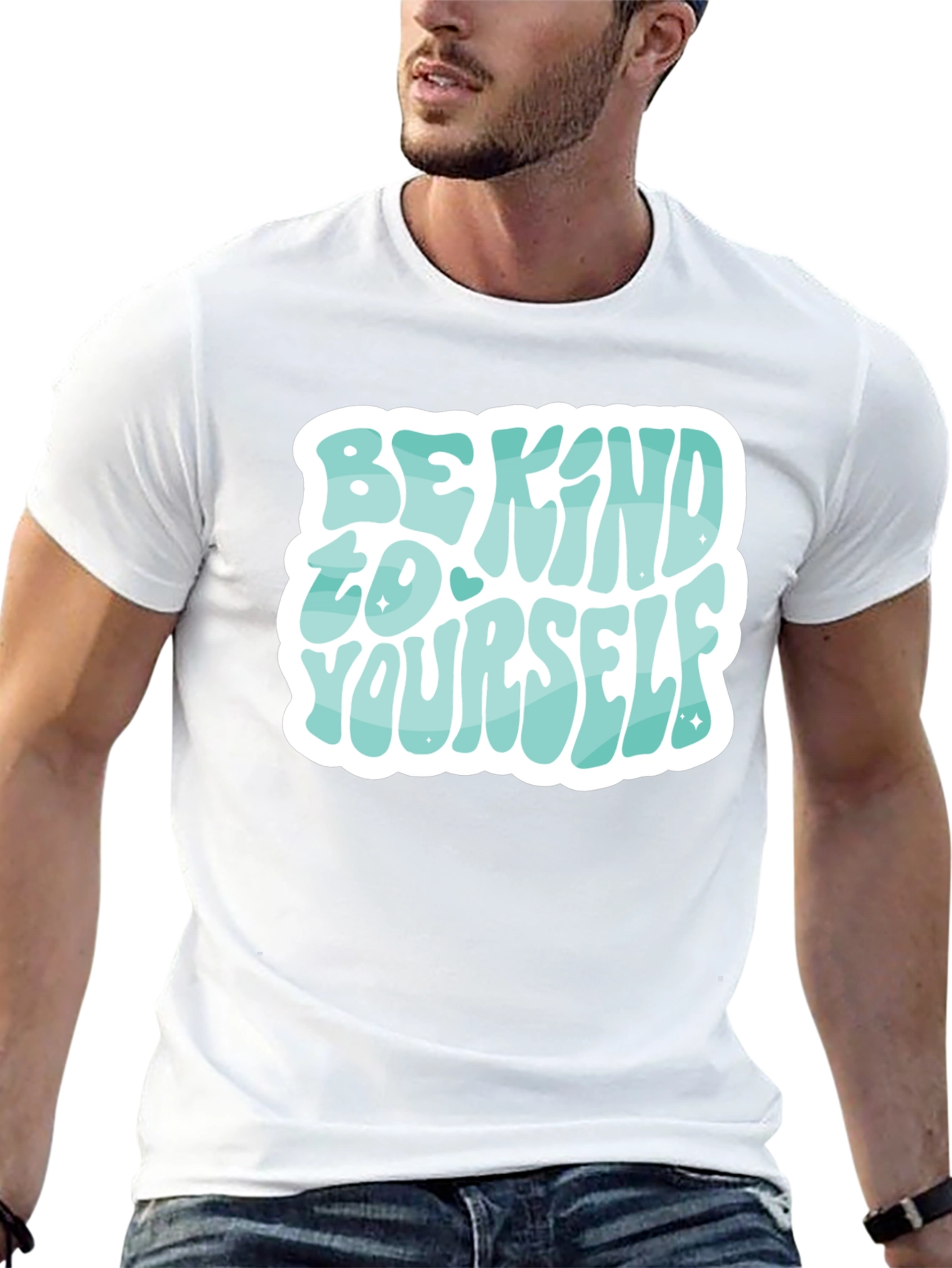 Black Be Kind to Yourself Graphic Tee view 13