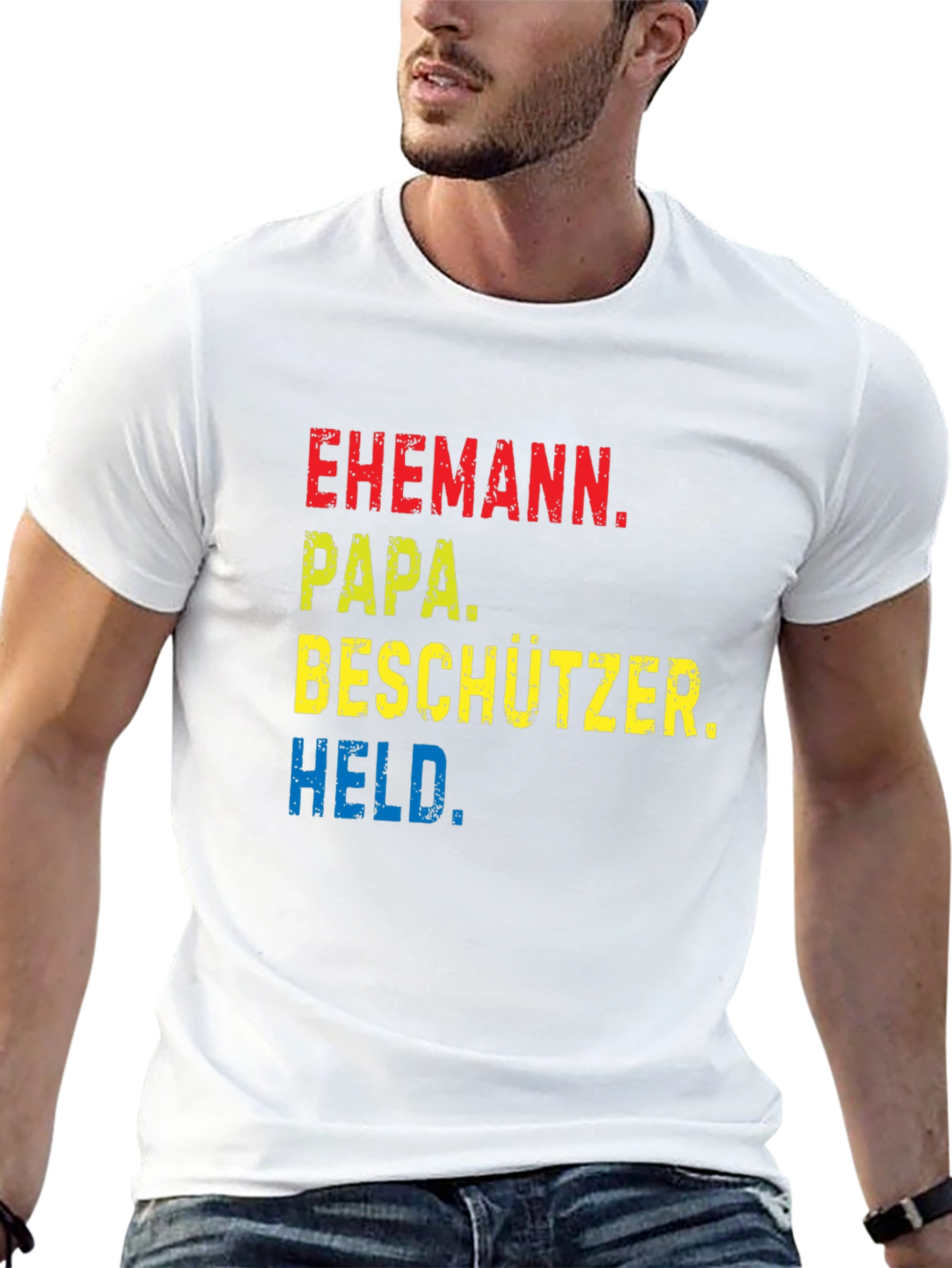 Black Ehemann Papa Beschützer Held Black T-Shirt view 13