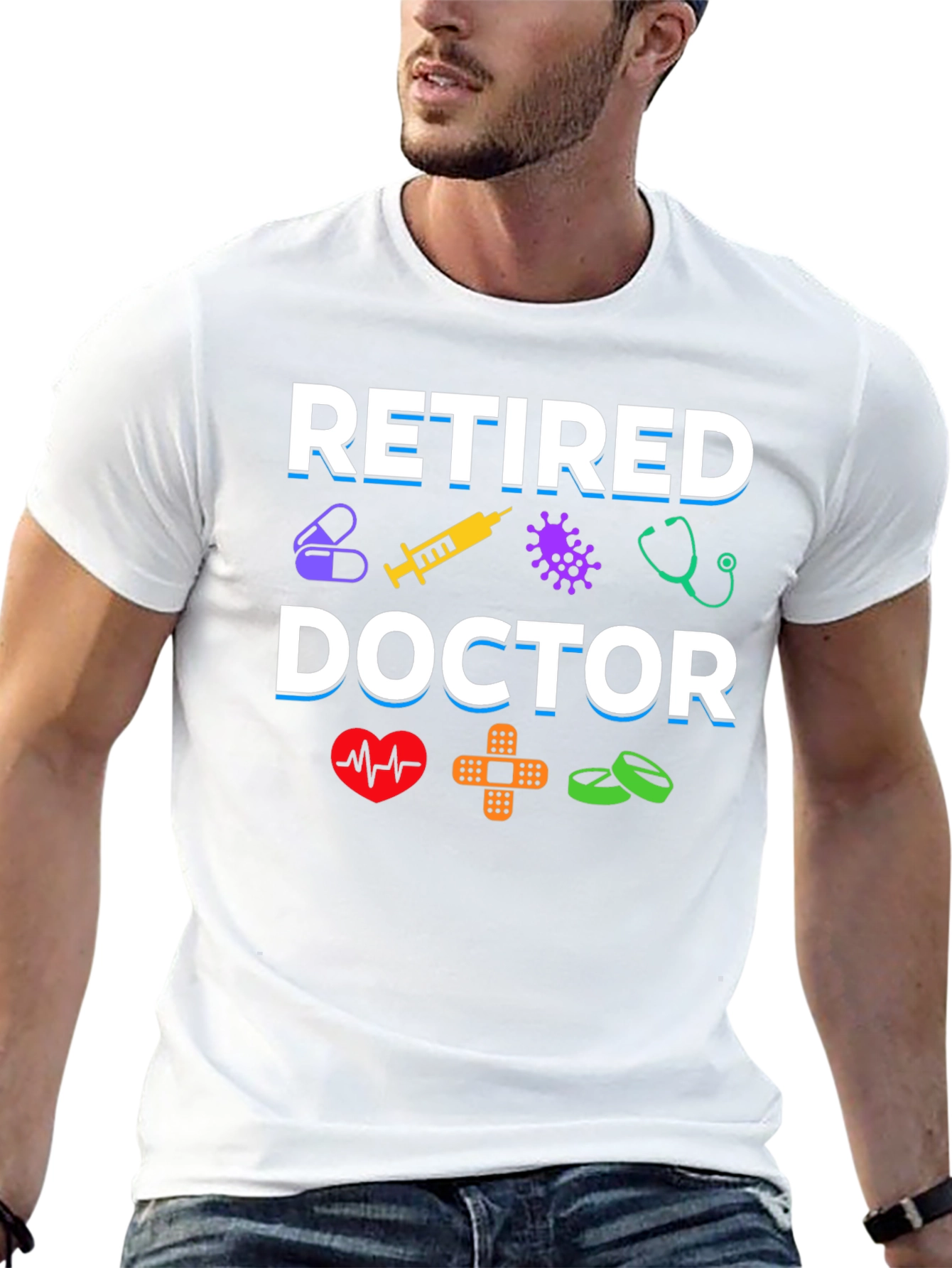 Black Retired Doctor Graphic T-Shirt view 13