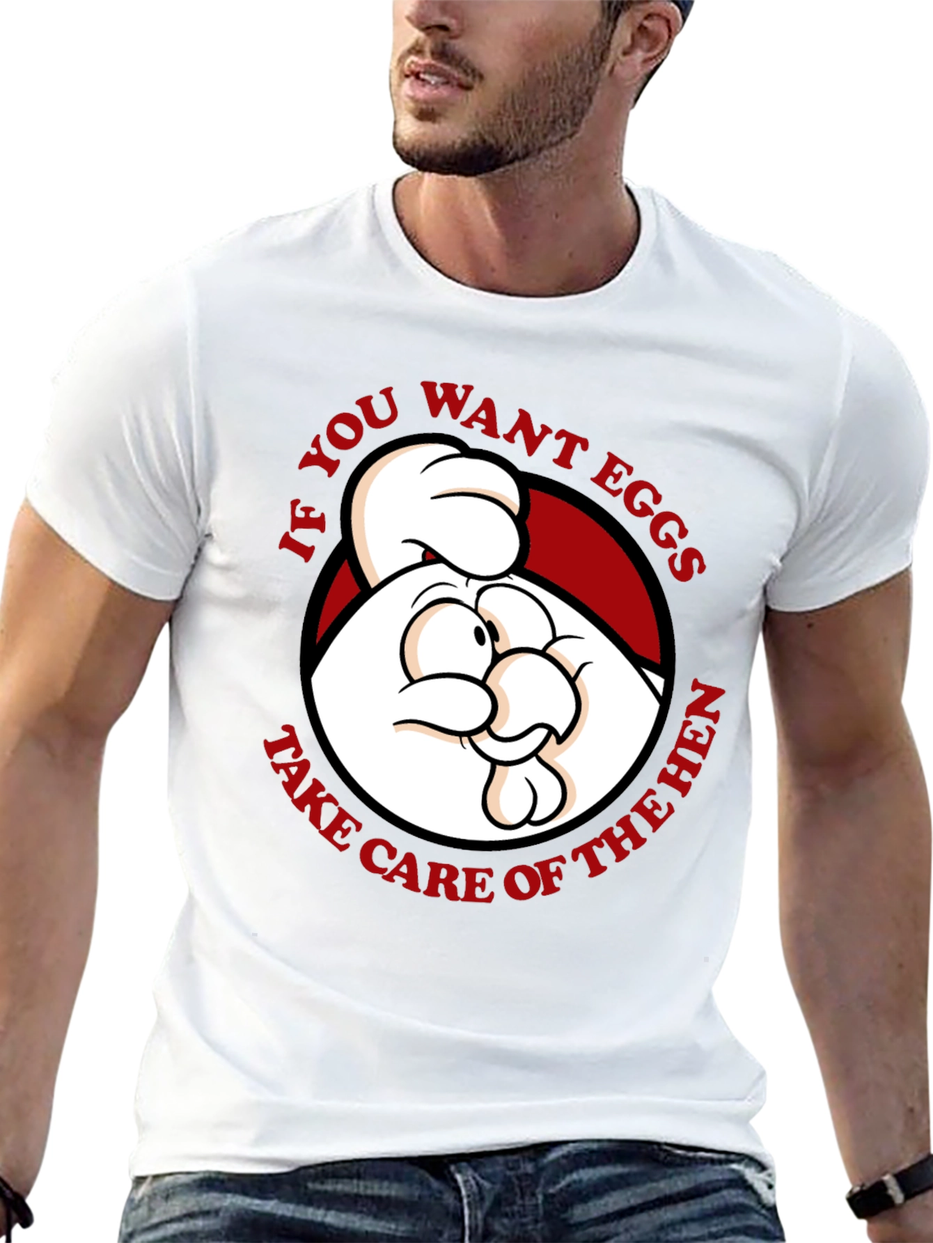 Black Funny Chicken Graphic T-Shirt - If You Want Eggs... view 13