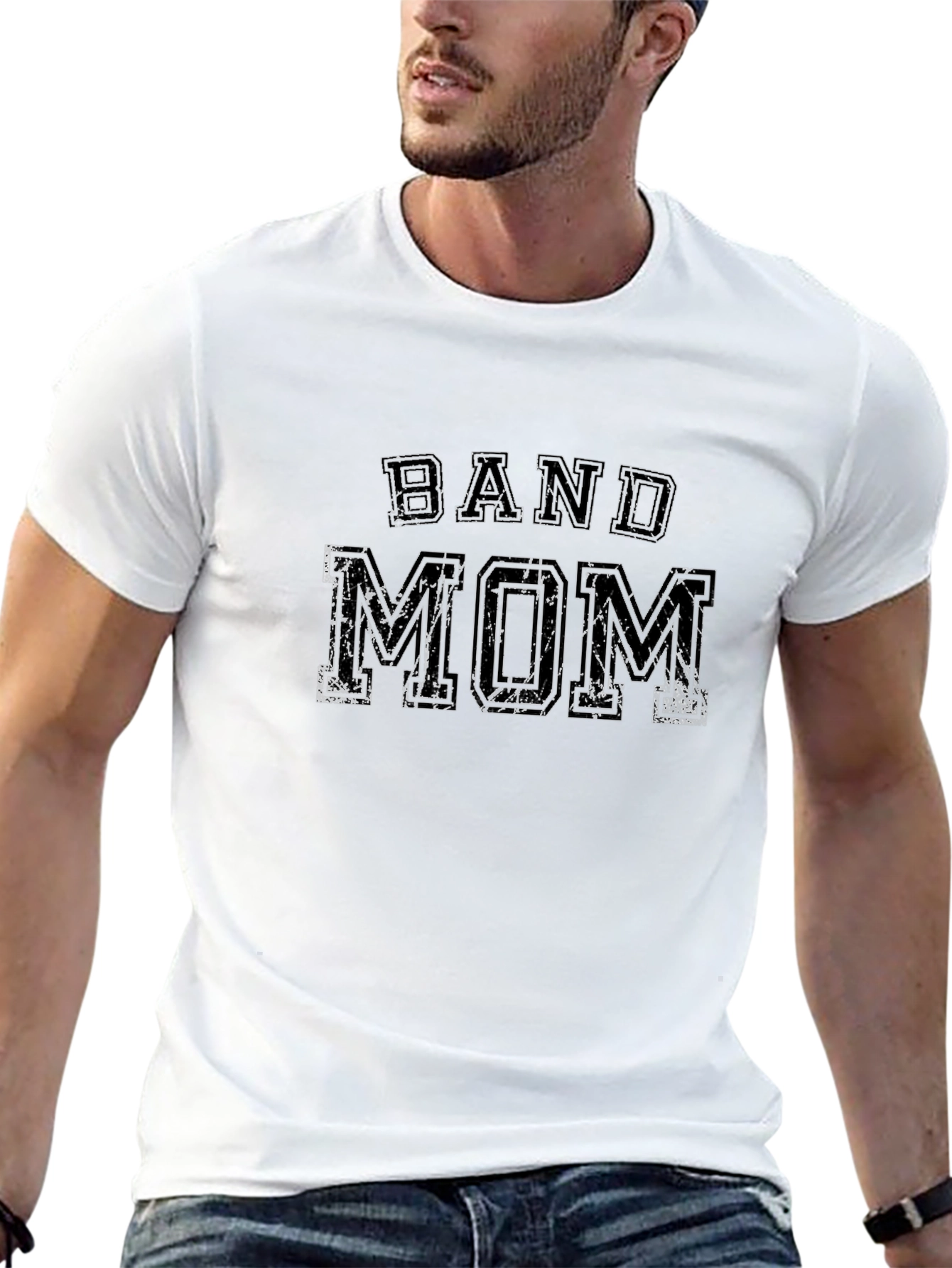 Black Band Mom Black T-Shirt view 13