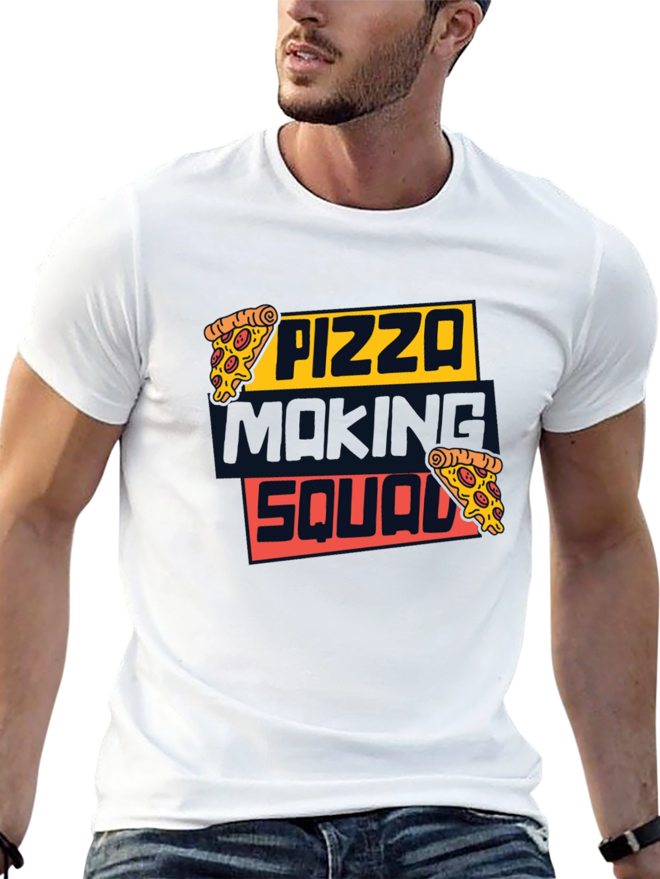 Black Pizza Making Squad Graphic Tee view 13