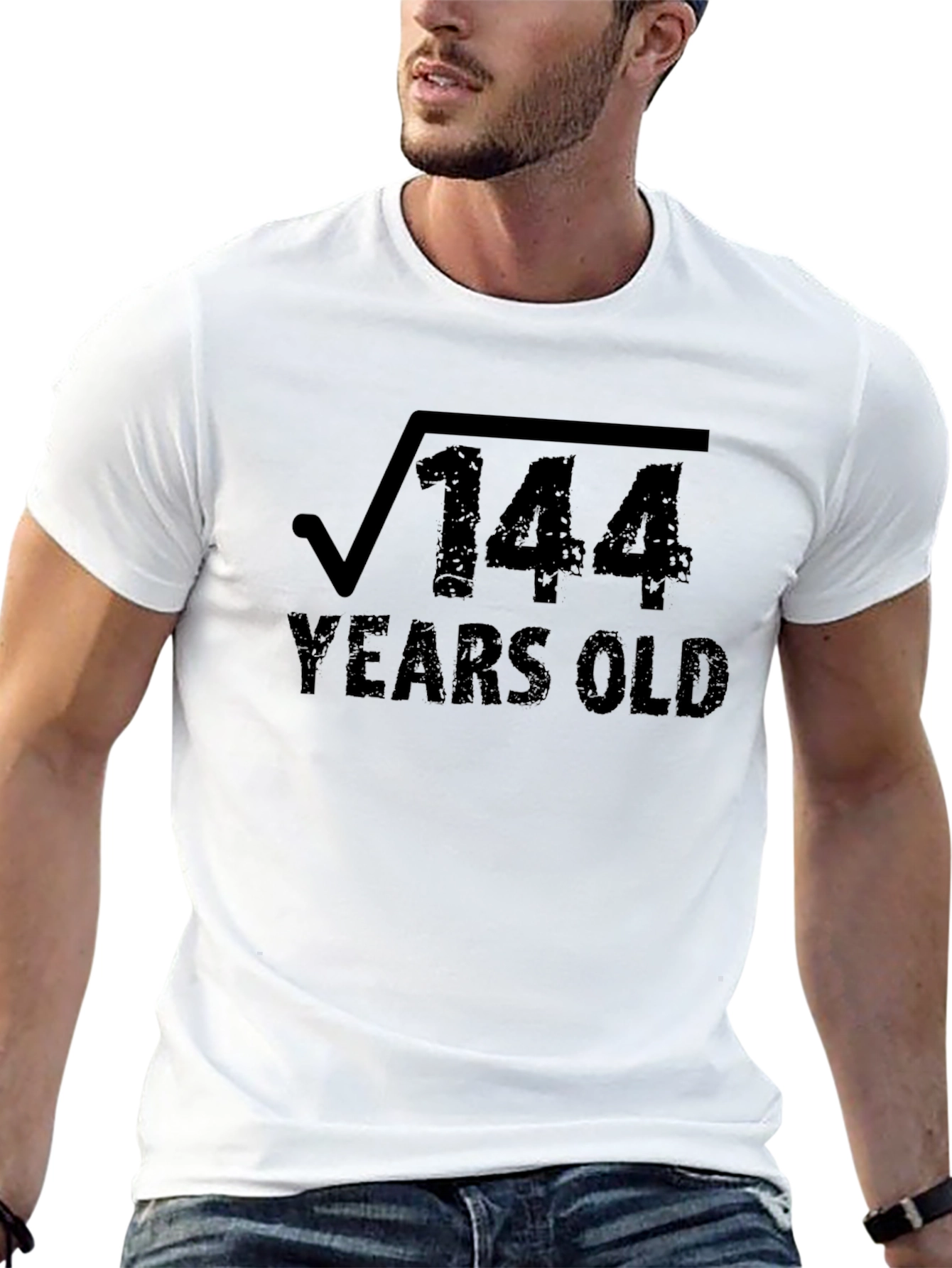Black Funny Math Birthday T-Shirt - Square Root of 144 view 13