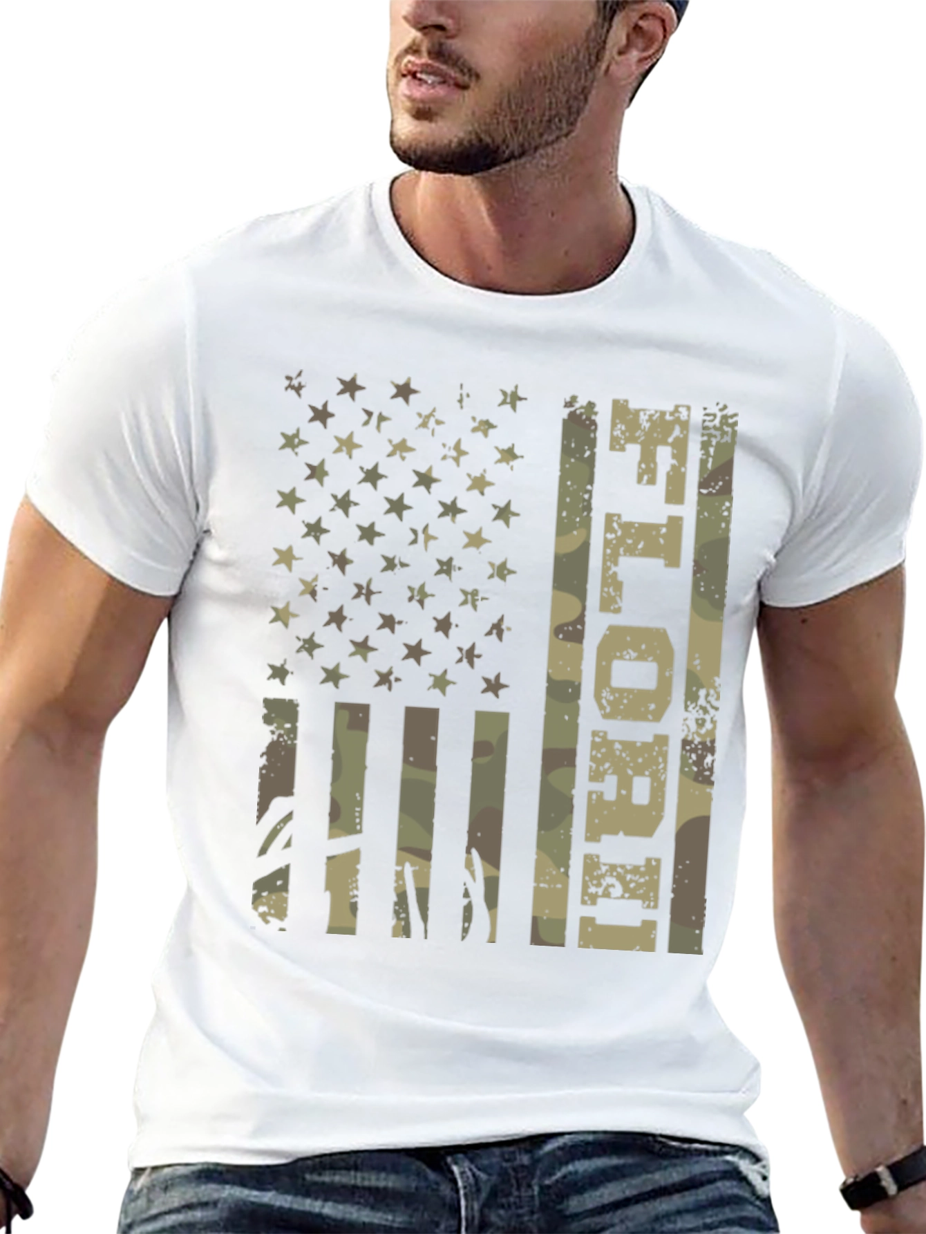 Black Patriotic Camo 'LIBORI' Graphic Tee view 13