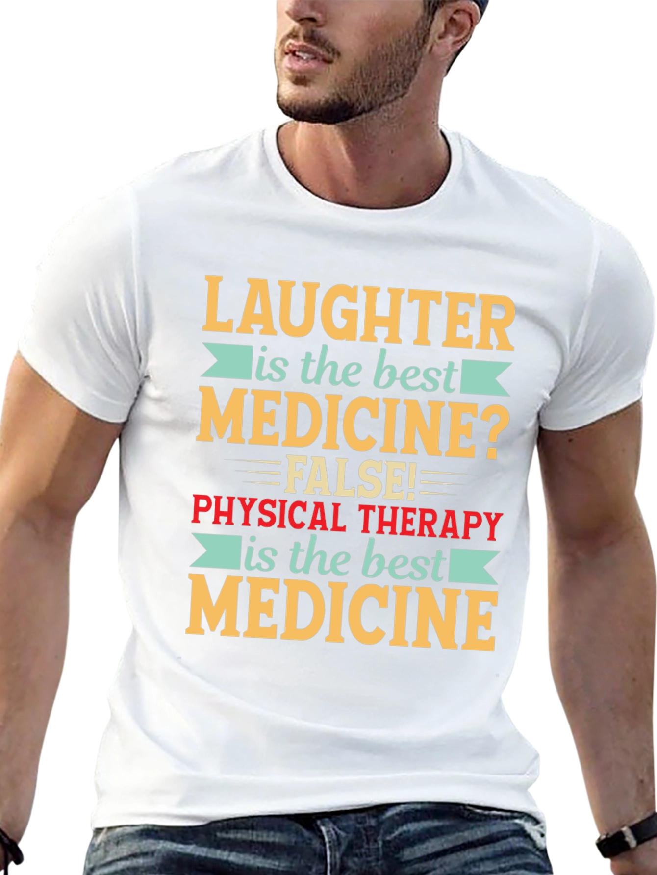 Black Laughter vs Therapy Graphic T-Shirt view 13