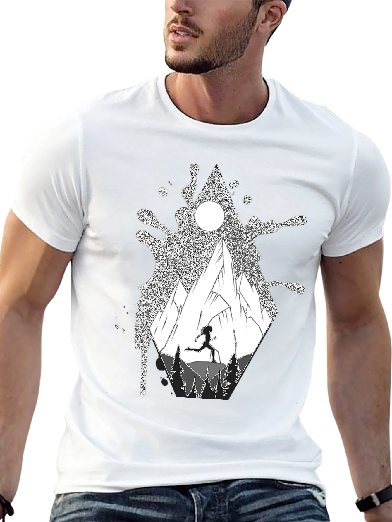 Black Adventure Mountain T-Shirt view 13