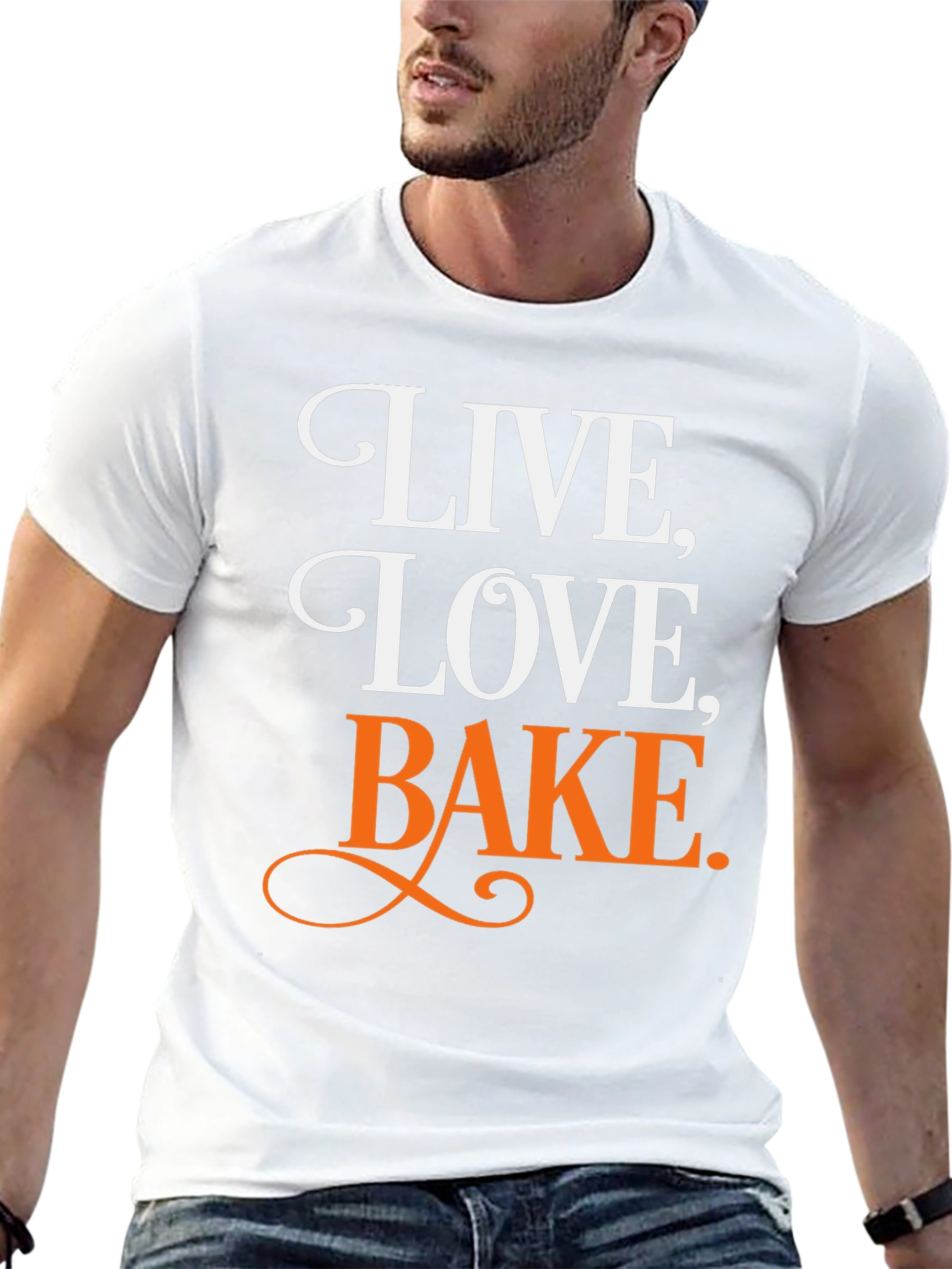 Black Live, Love, Bake T-Shirt view 13