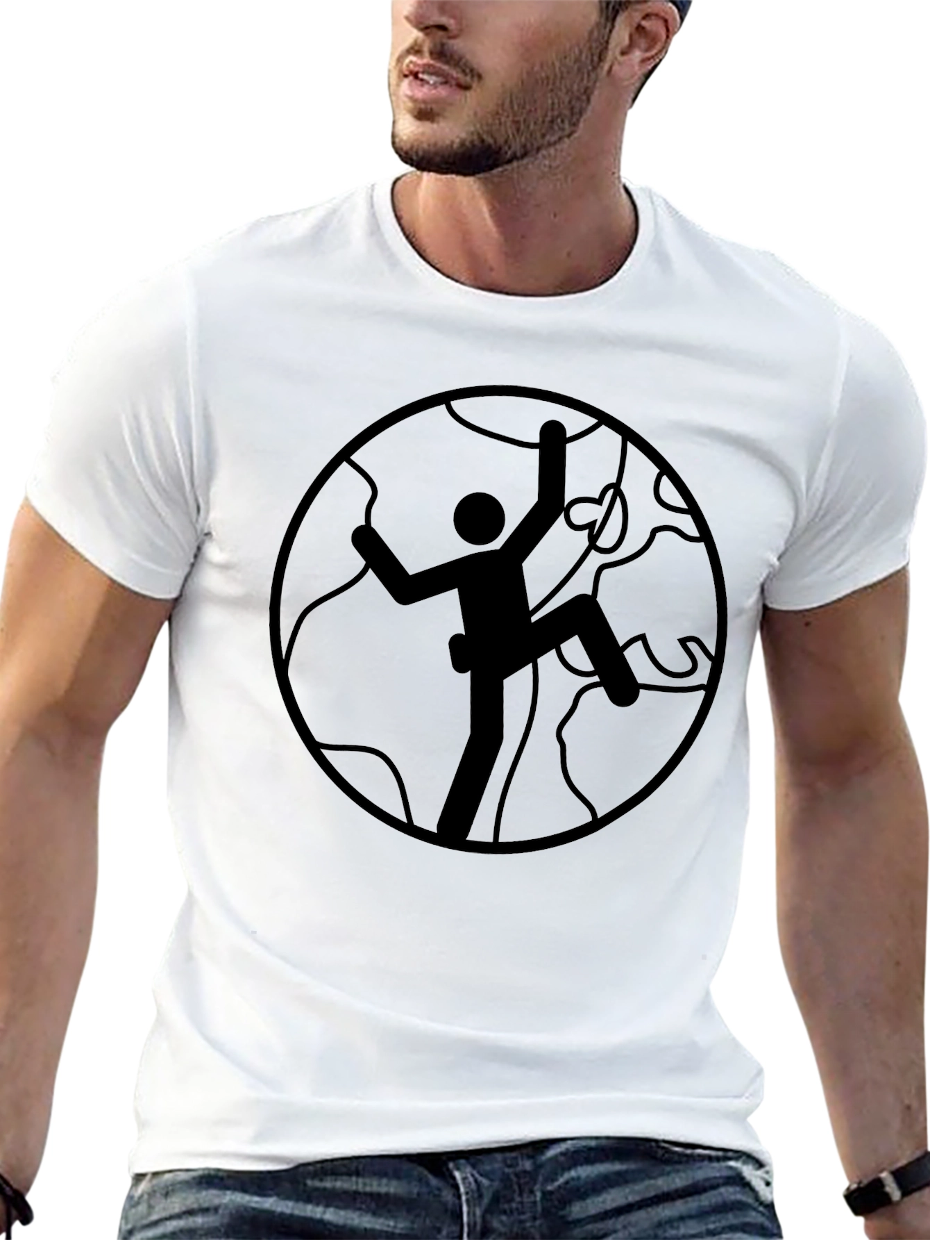 Black Climbing Graphic Black T-Shirt view 13