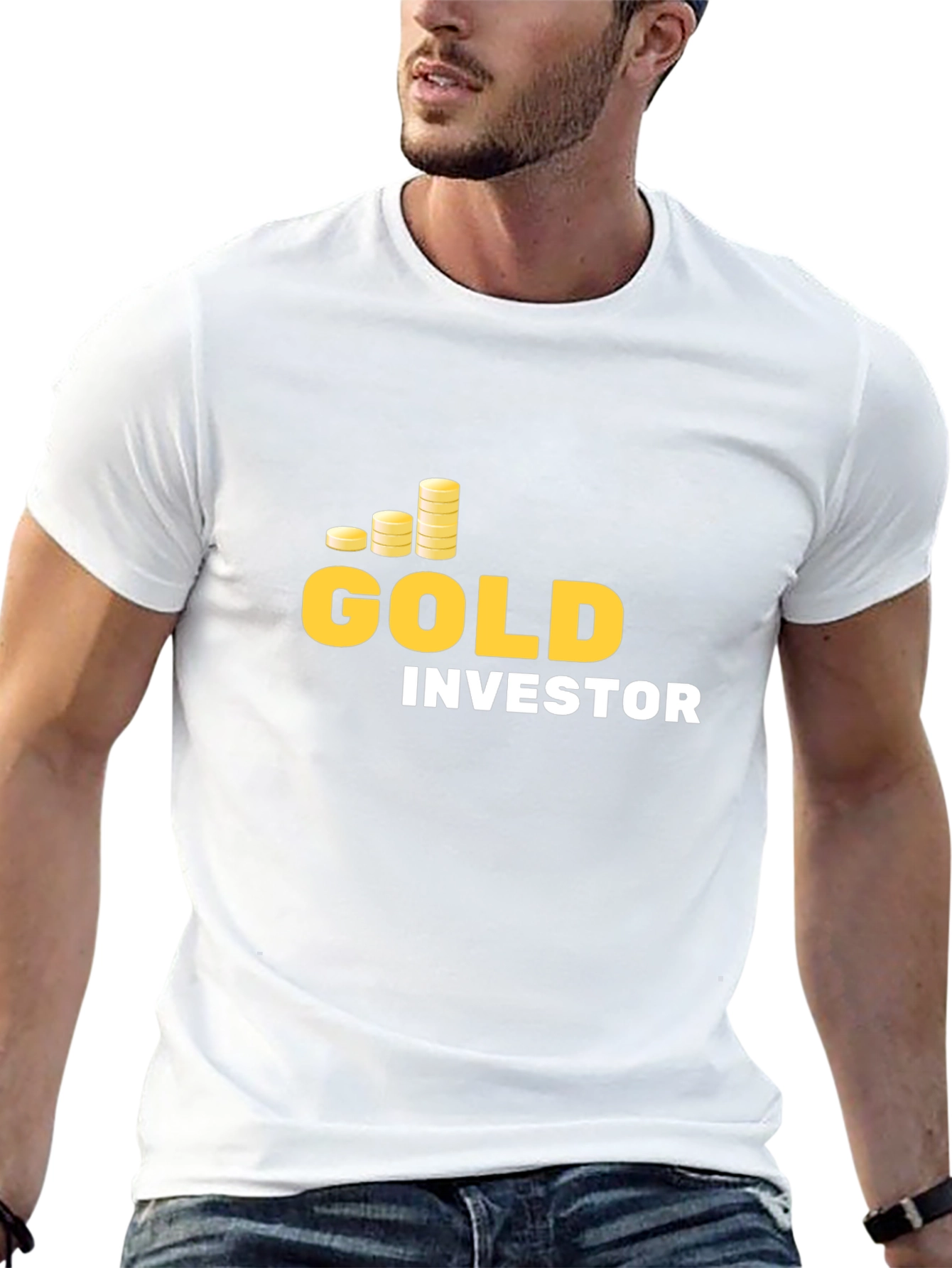 Gold Investor T-Shirt - Crypto Currency Design - 13