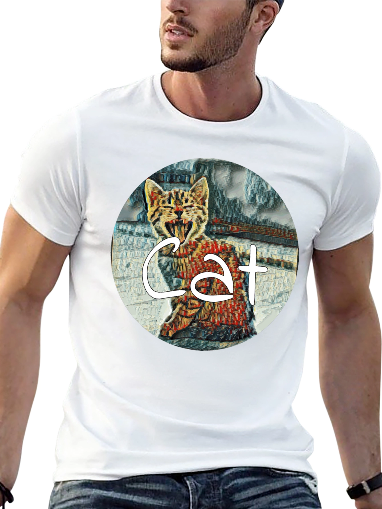 Black Cat Graphic Black T-Shirt - Unisex Style view 13