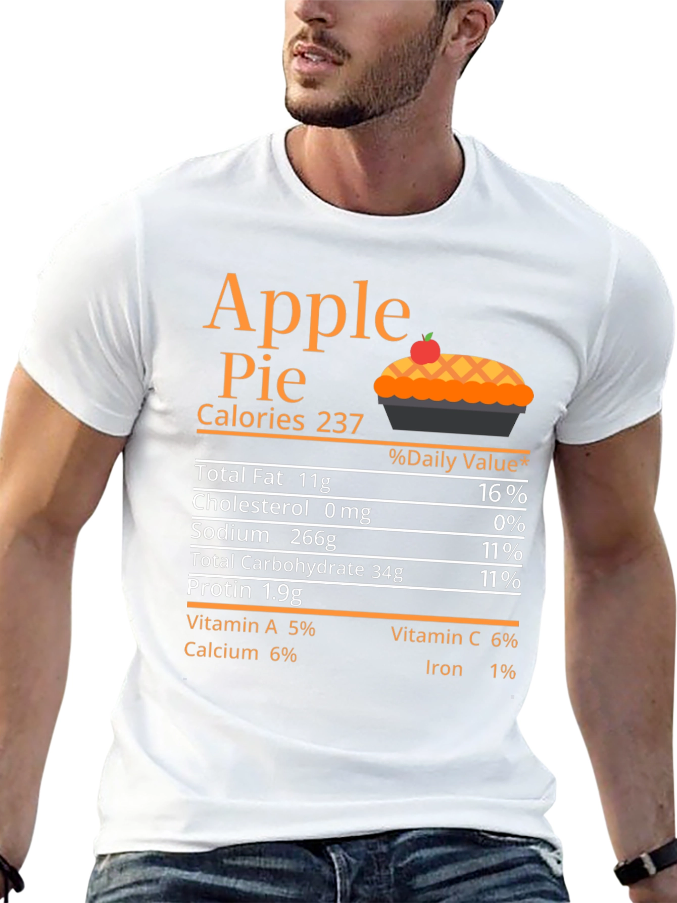 Black Apple Pie Nutrition Facts T-Shirt view 13