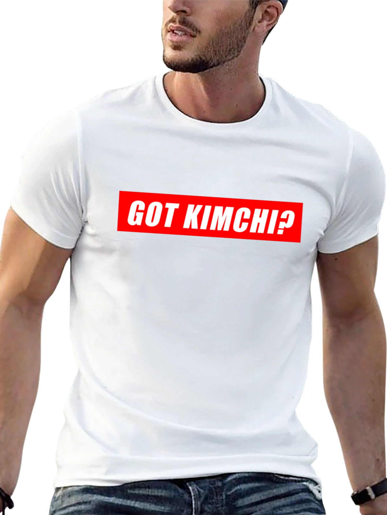 Black Got Kimchi? Black Graphic Tee view 13