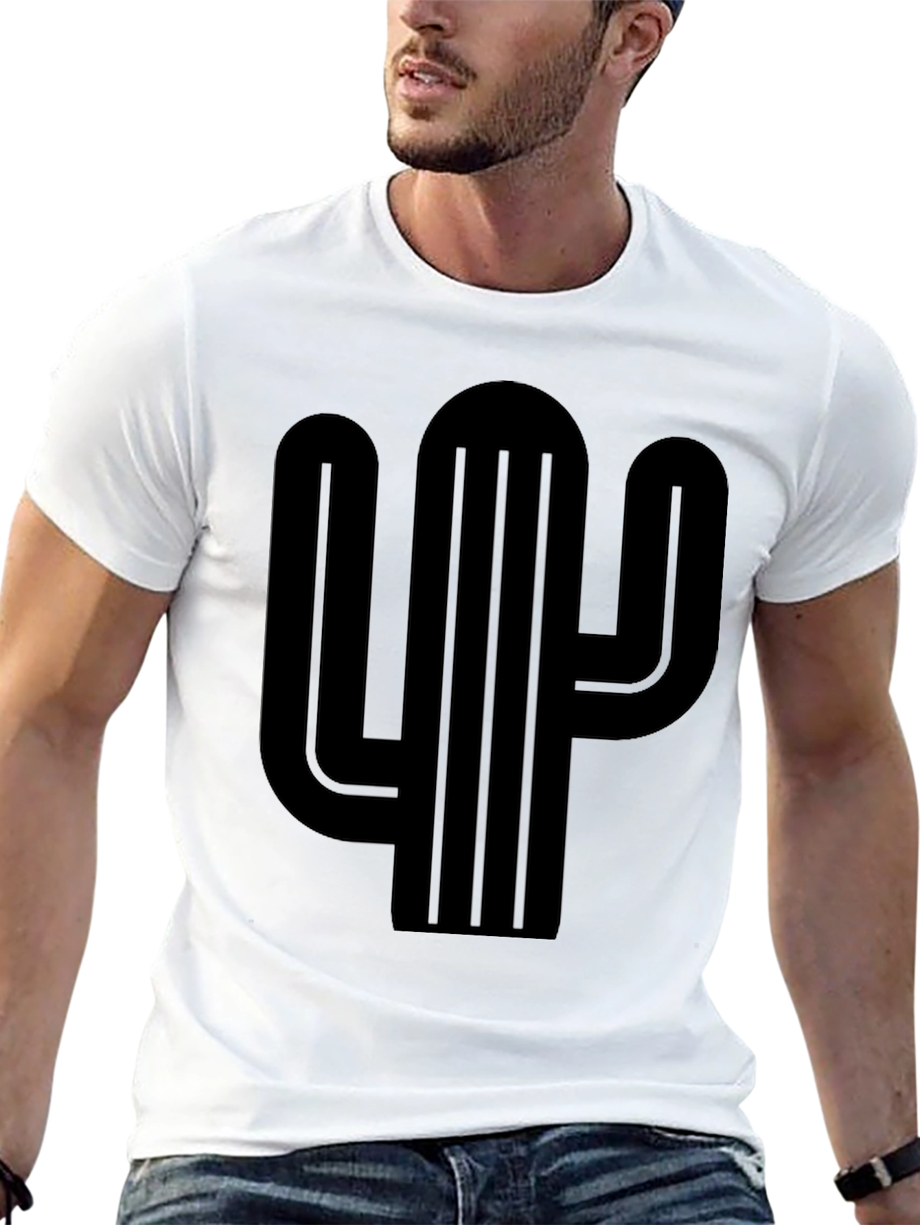 Black Black Cactus Graphic Tee - Desert Style Shirt view 13