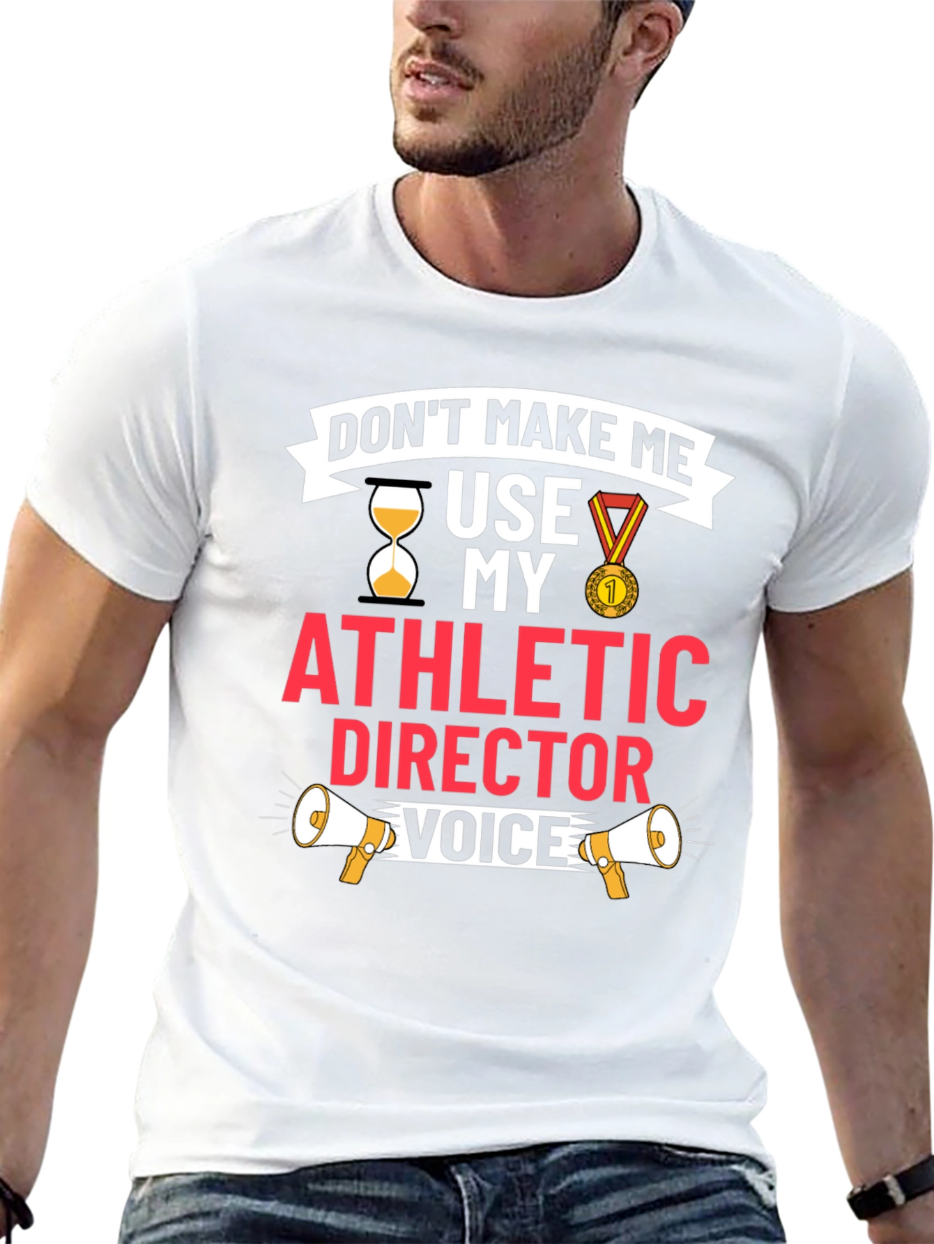 Black Athletic Director Voice T-Shirt view 13