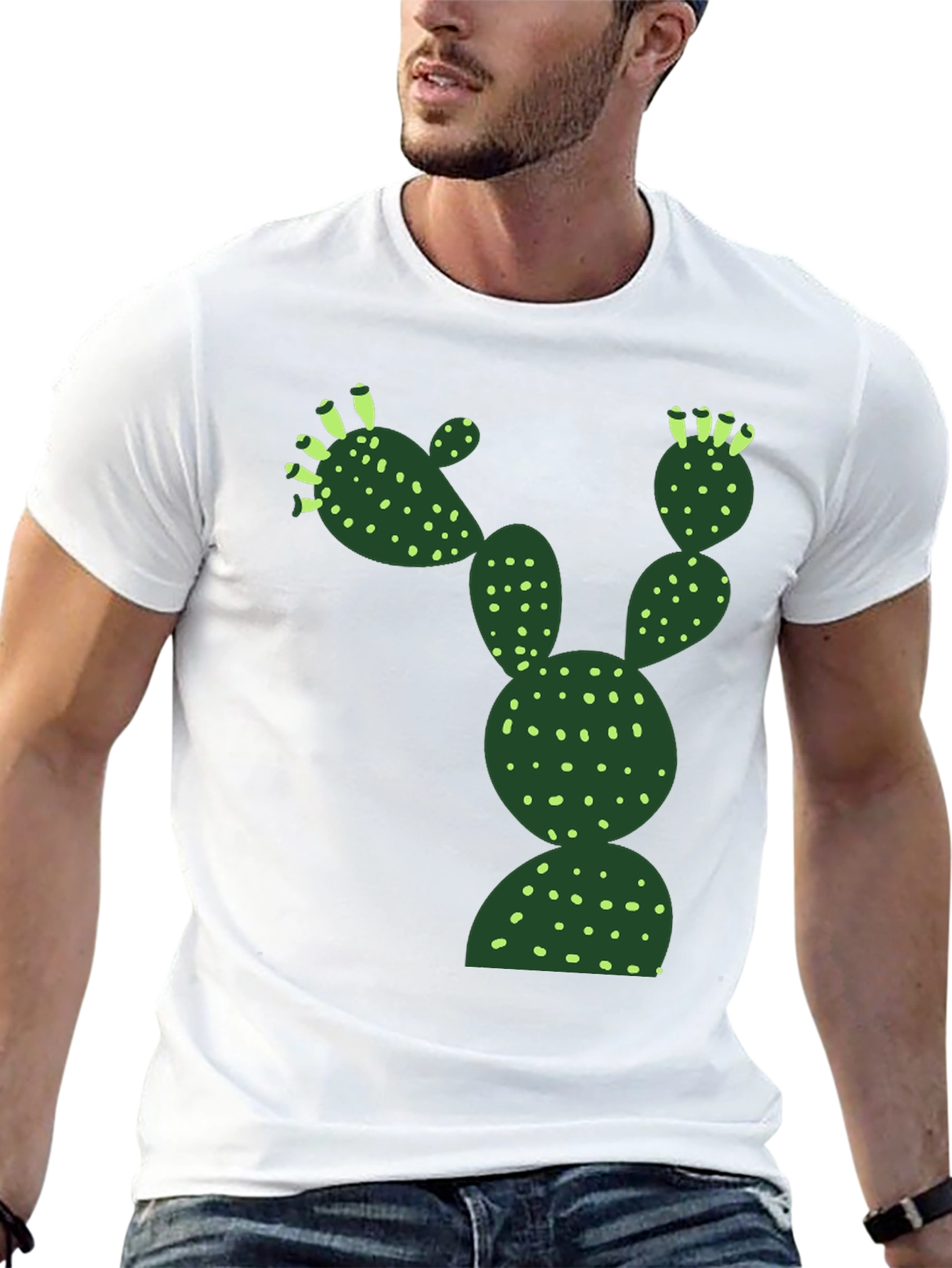 Black Cactus Graphic Tee - Desert Humor T-Shirt view 13