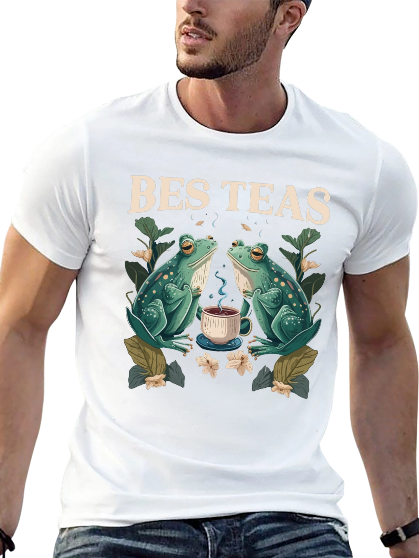 Black Bes Teas T-Shirt - Frog Tea Party view 13