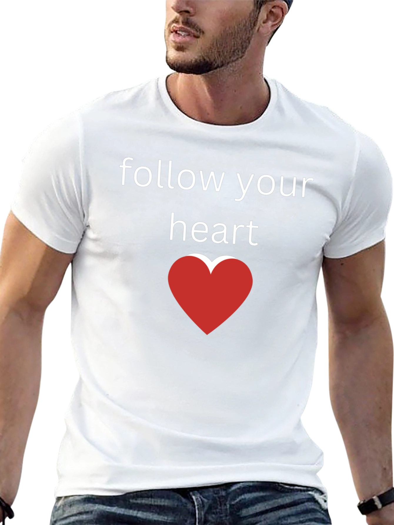 Black Follow Your Heart Graphic Tee - Black view 13