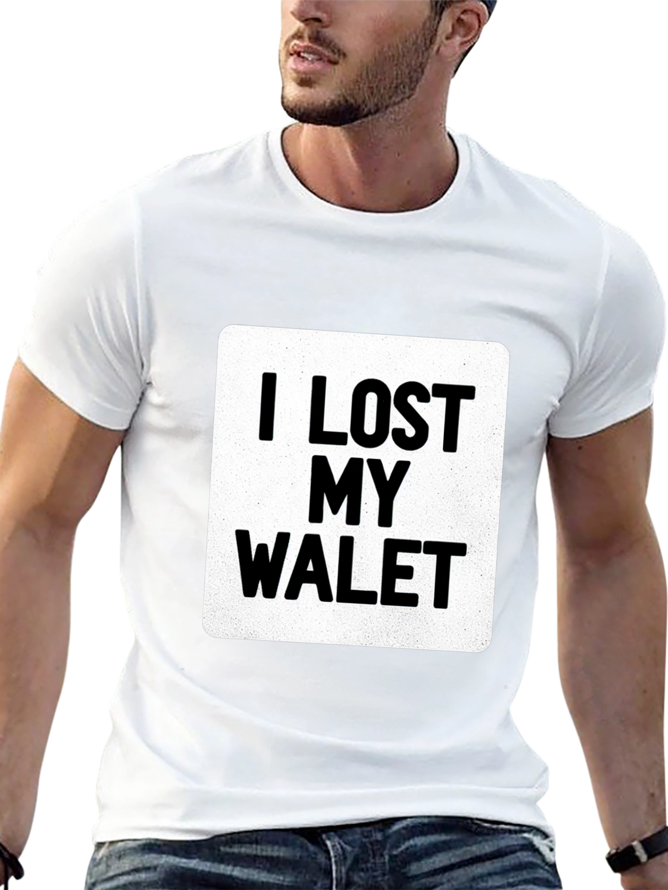 Black I LOST MY WALET Graphic T-Shirt - Black view 13