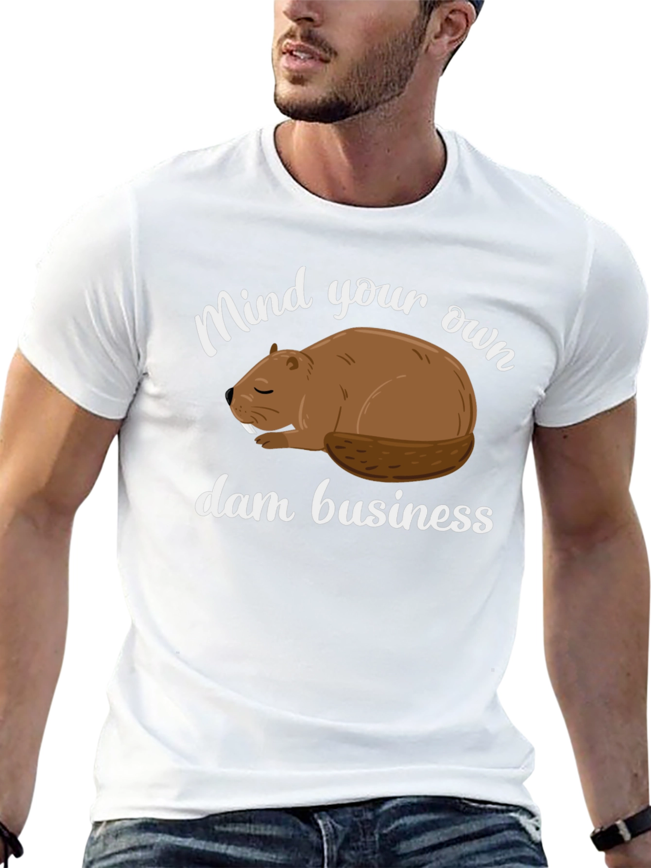 Black Mind Your Own Dam Business T-Shirt view 13