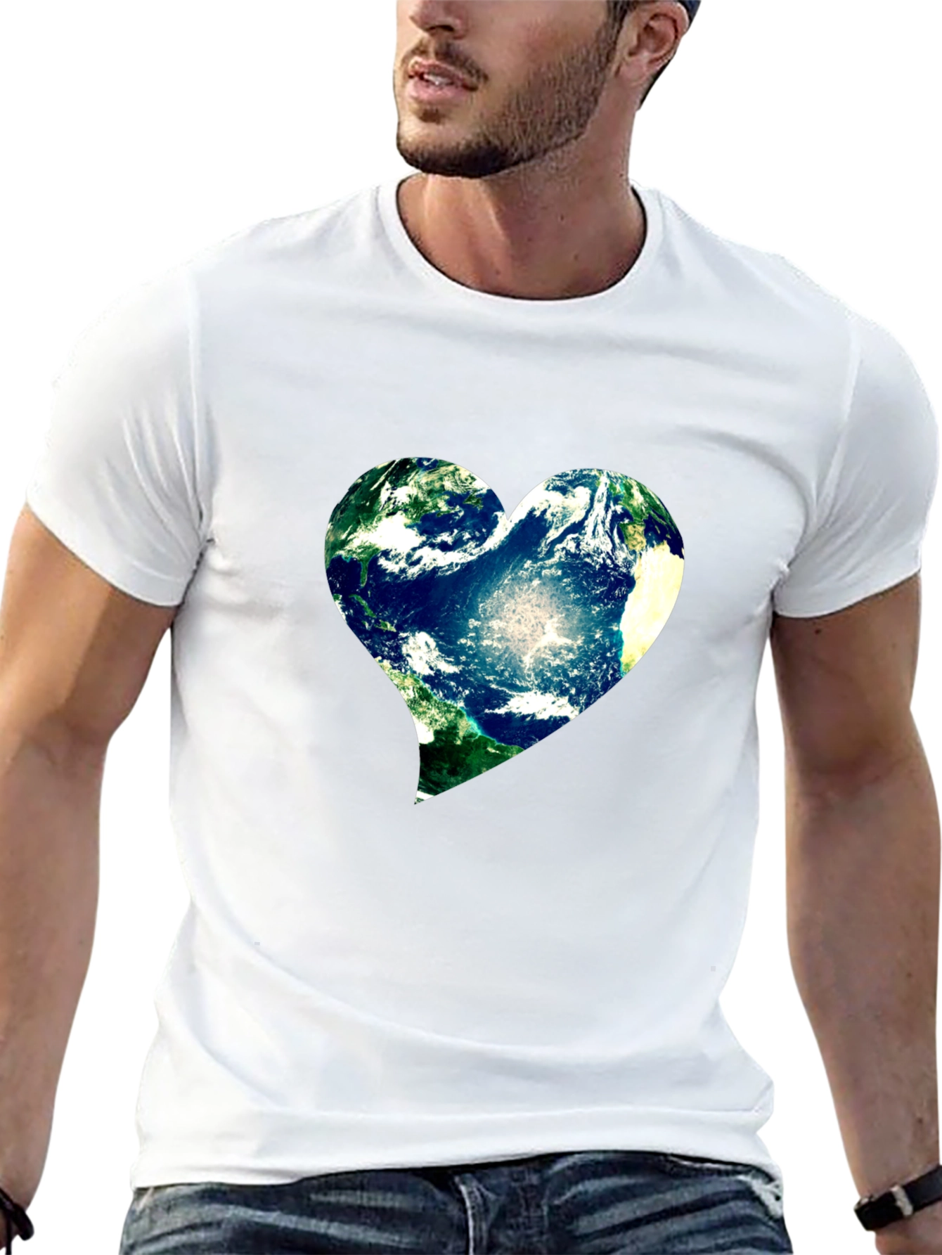 Black Earth Heart Tee - Show Your Love for the Planet! view 13