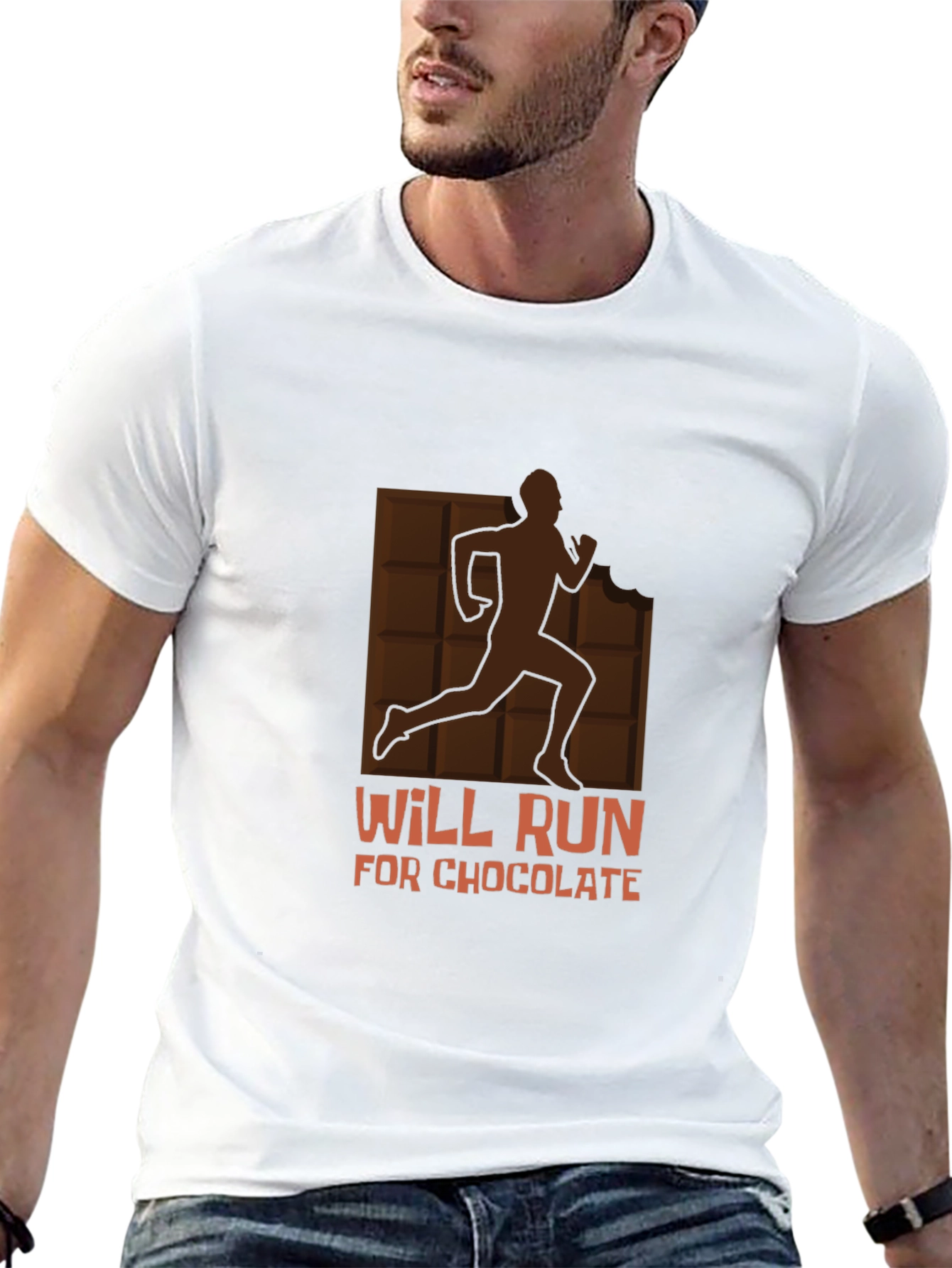 Black Will Run for Chocolate Graphic Tee - Black Cotton Shirt view 13
