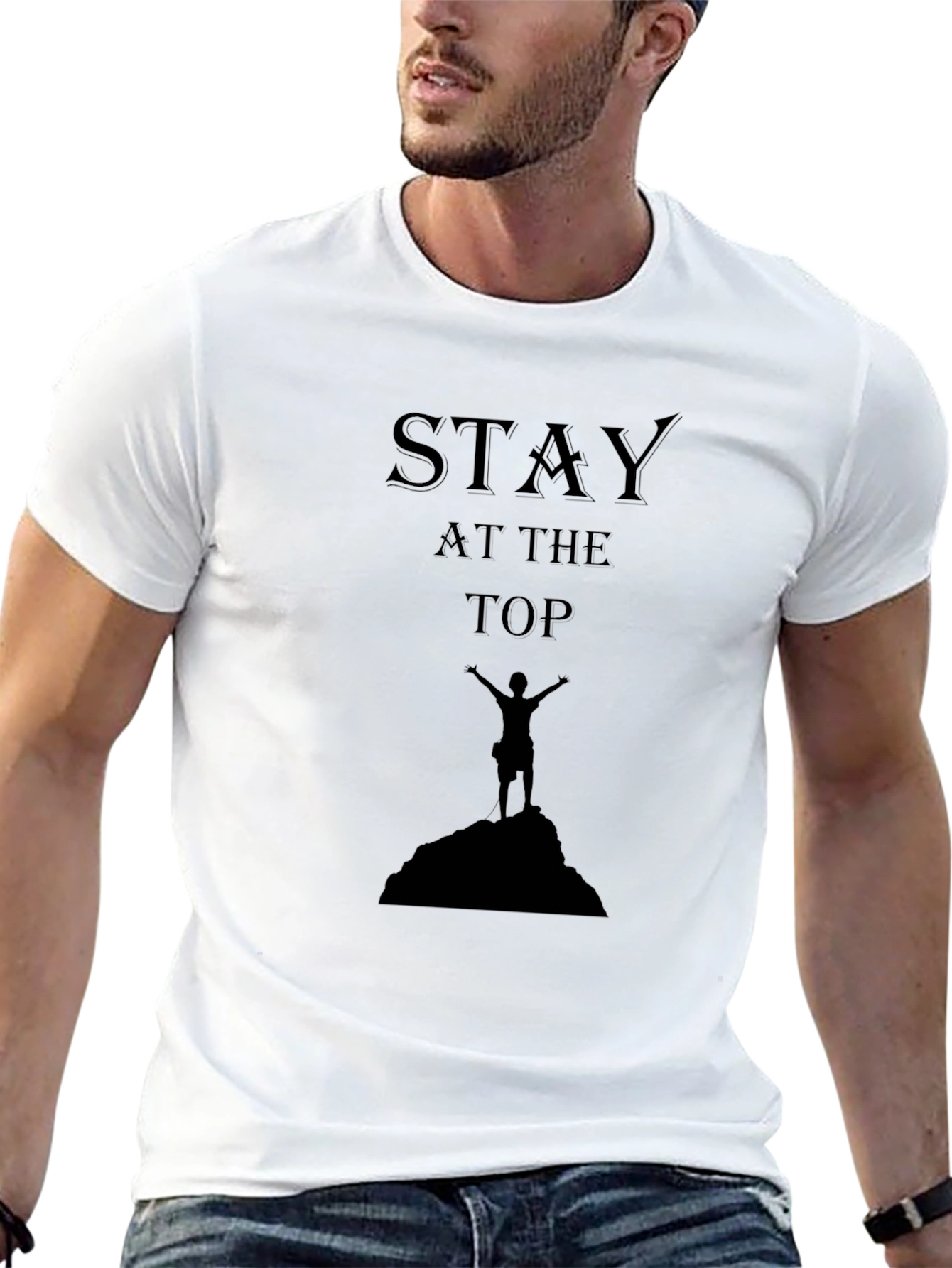Black Stay at the Top Black T-Shirt view 13