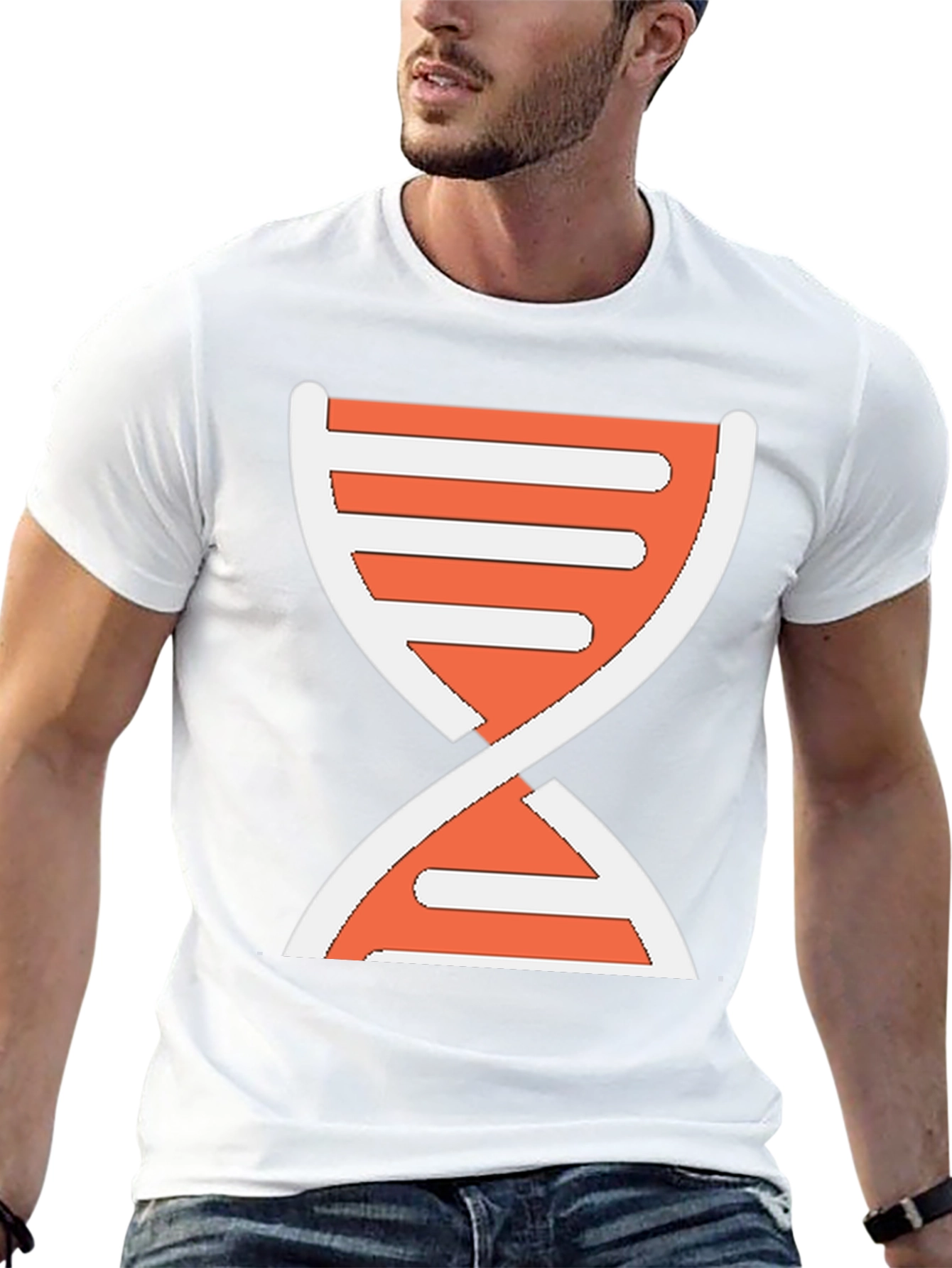 Black DNA Graphic Print T-Shirt - Casual Wear view 13