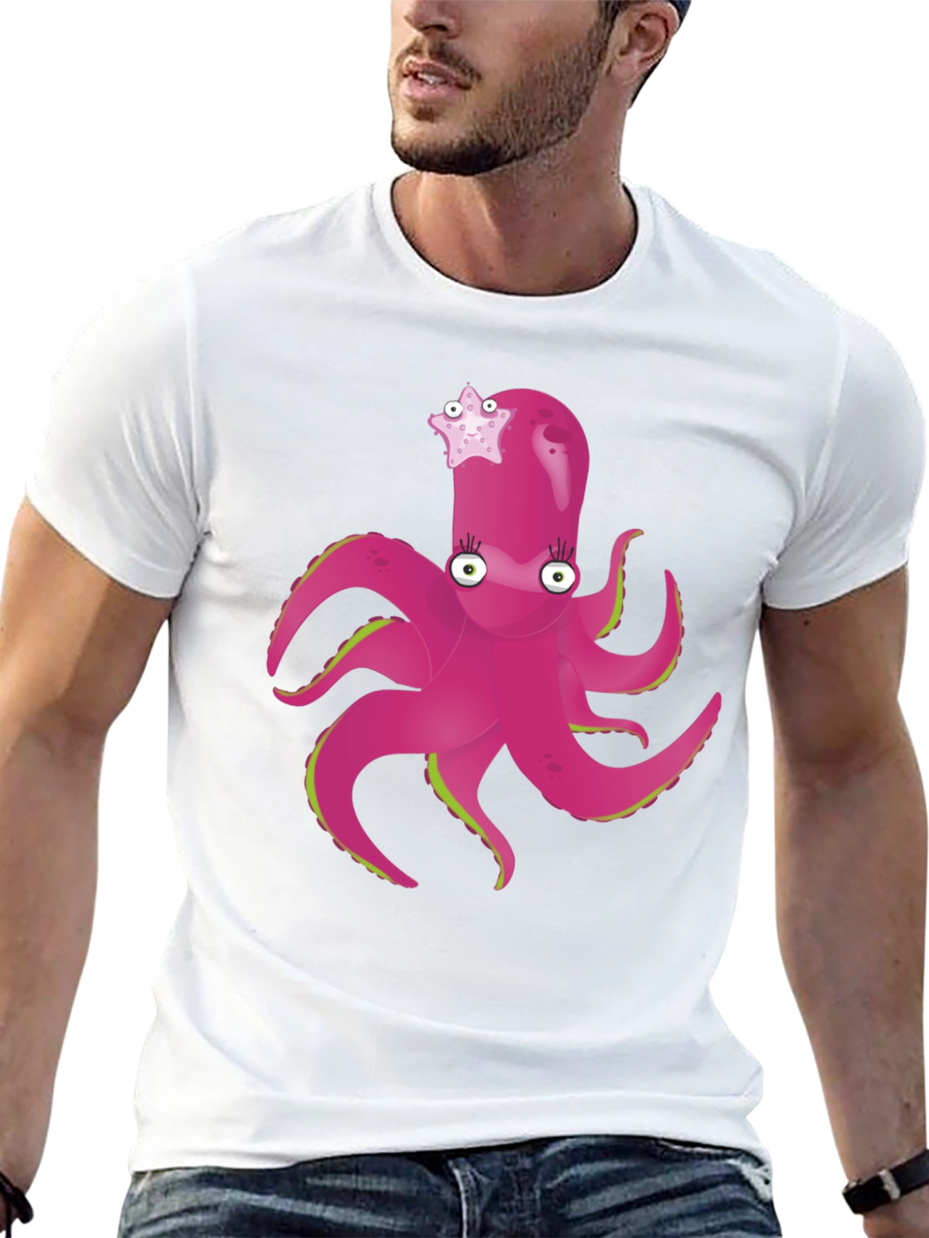 Black Cute Octopus T-Shirt - Funny Sea Creature Tee view 13