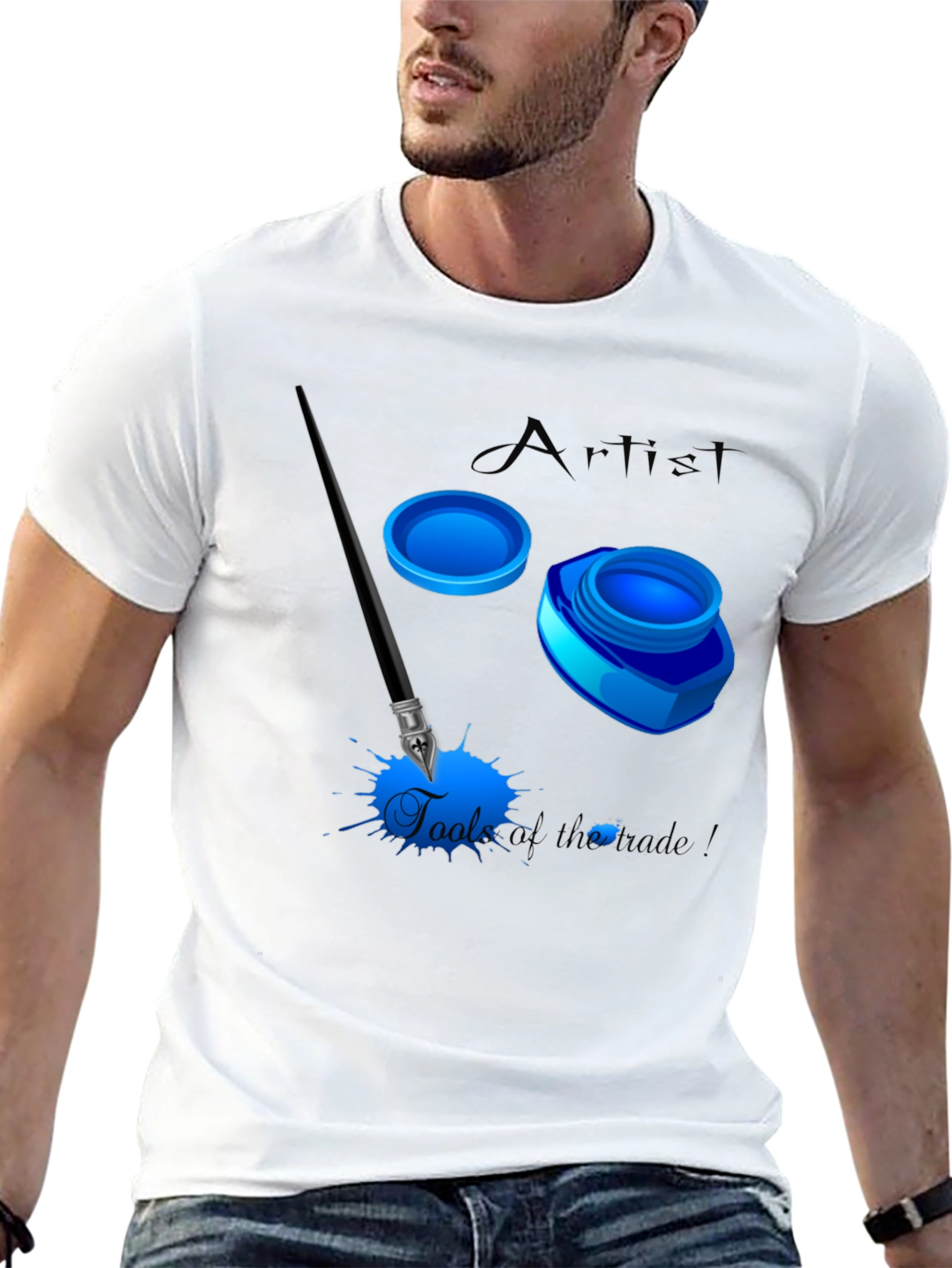 Black Artist's Tools Graphic T-Shirt view 13