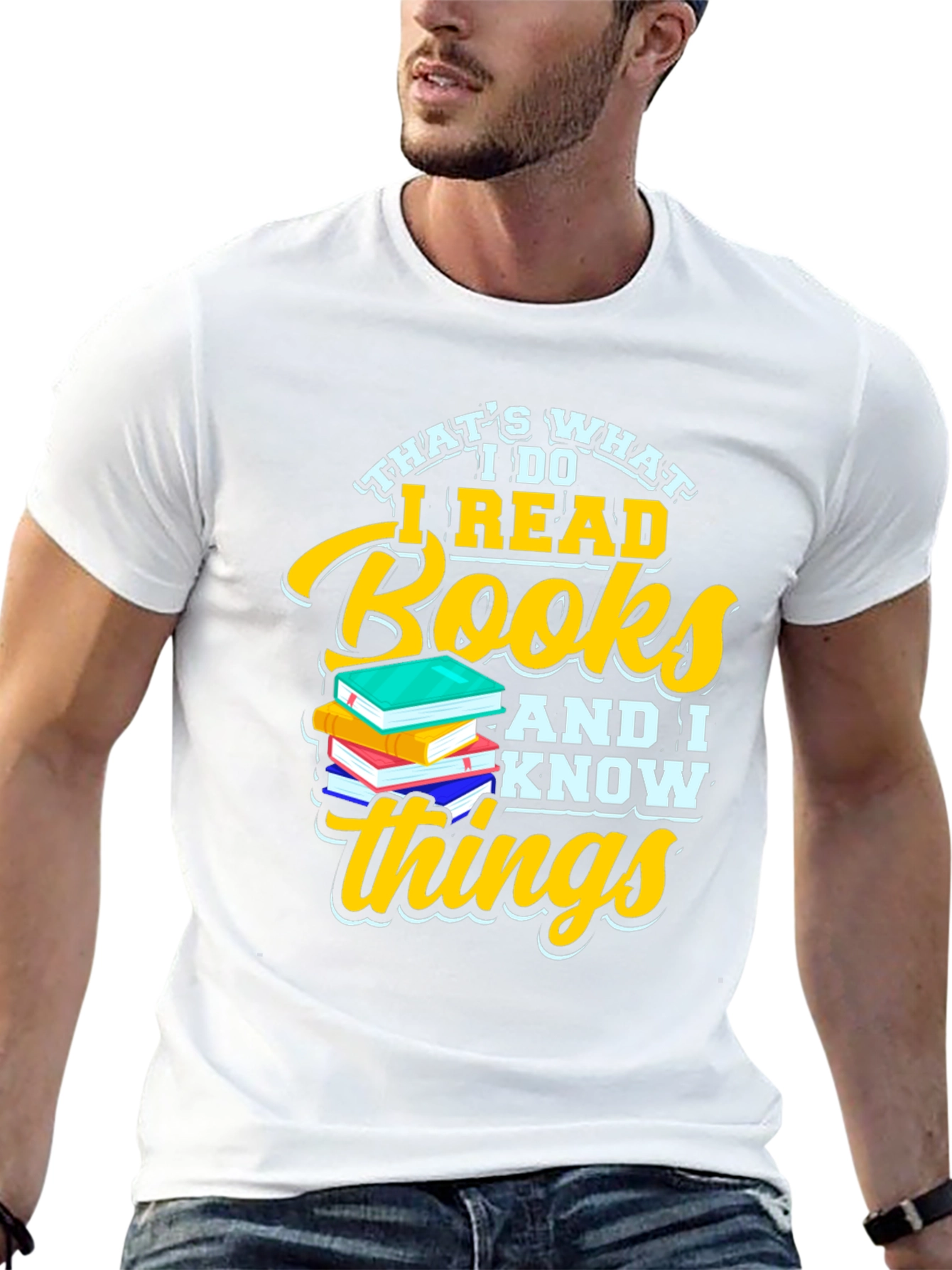 Black I Read Books and I Know Things Graphic Tee view 13