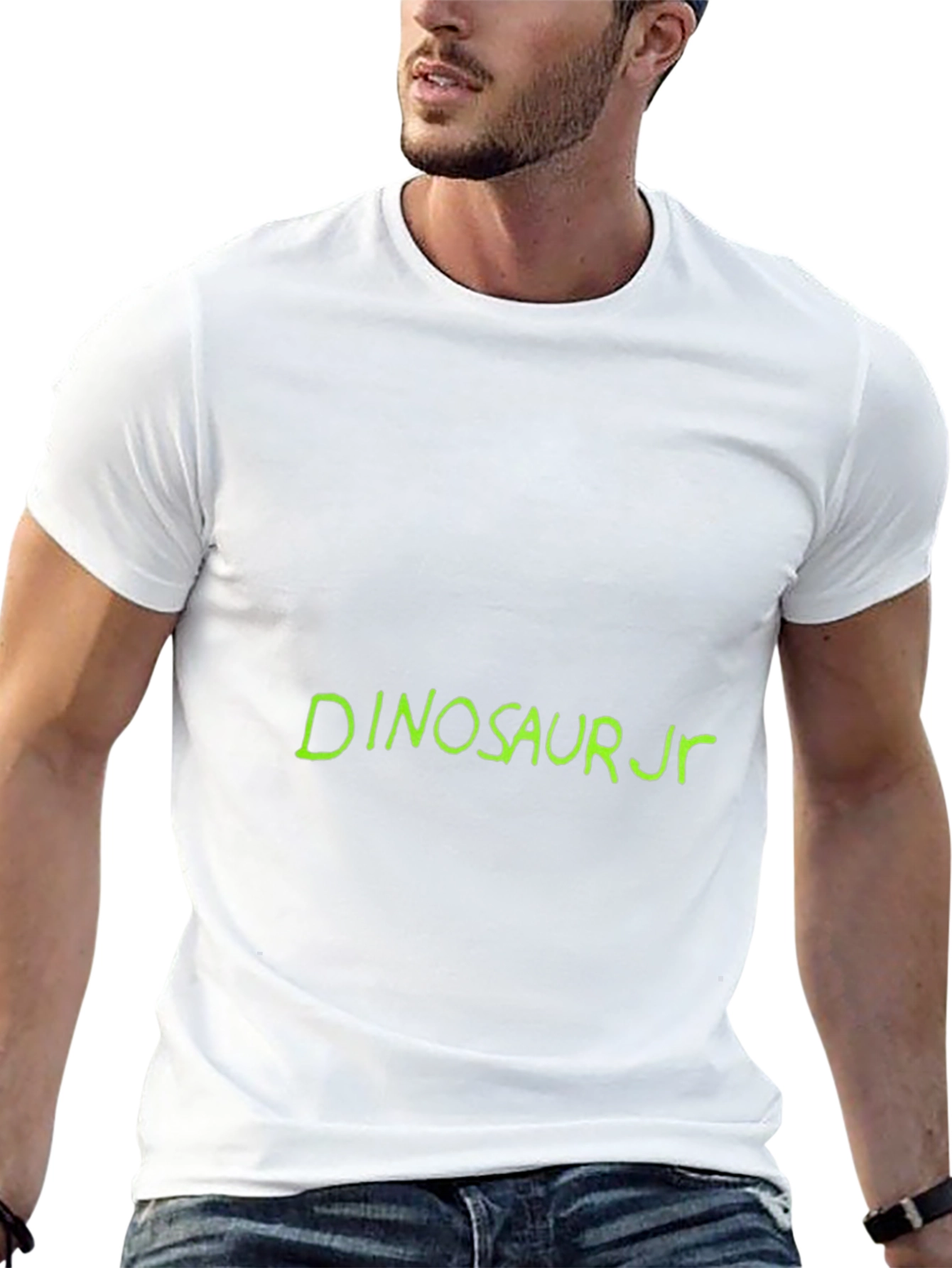 Black Dinosaur Jr. Graphic Tee - Black Cotton Casual view 13