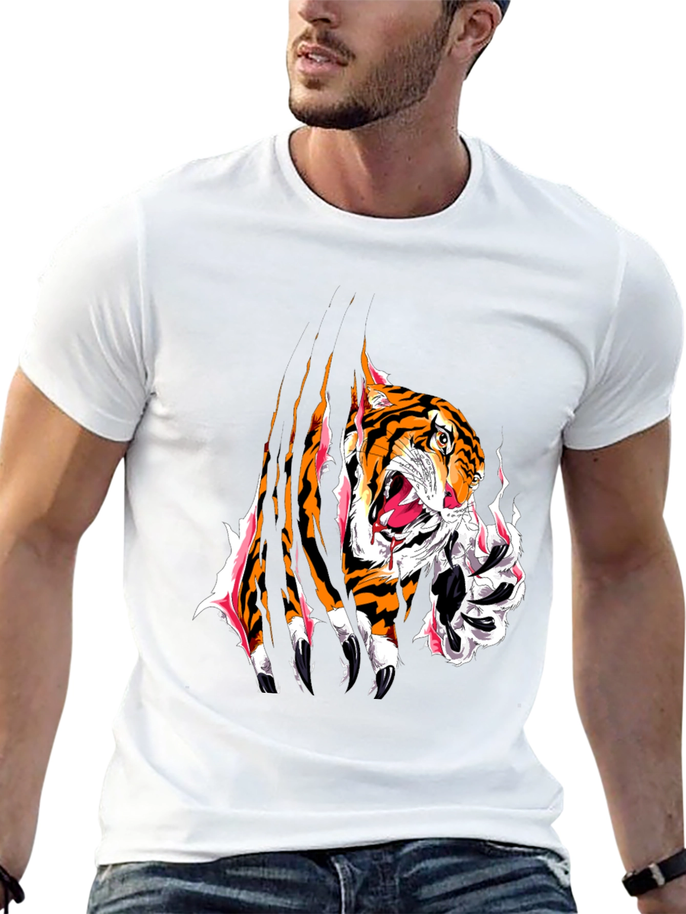 Black Tiger Graphic Tee - Bold Animal Print view 13