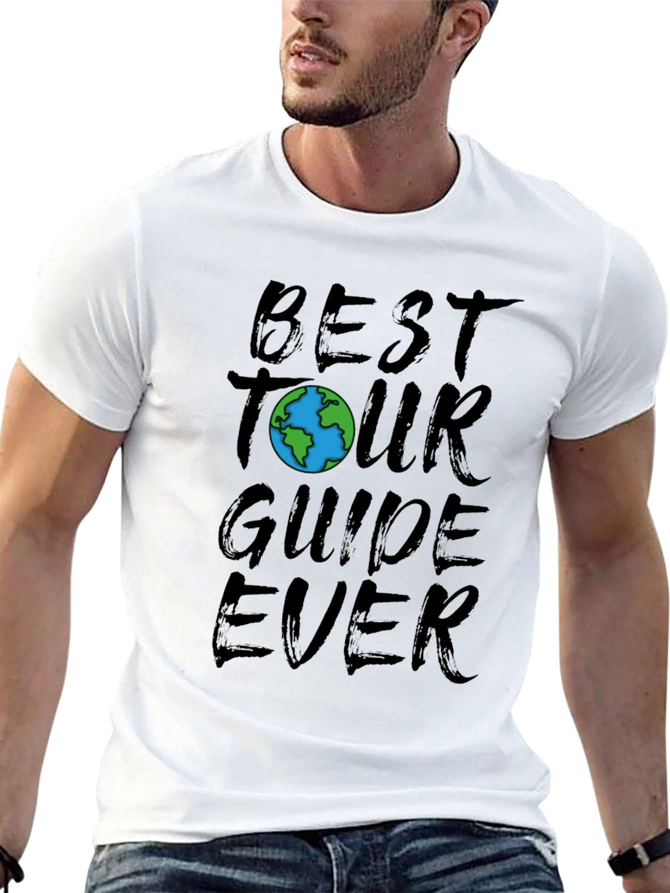 Black Best Tour Guide Ever - Graphic T-Shirt view 13
