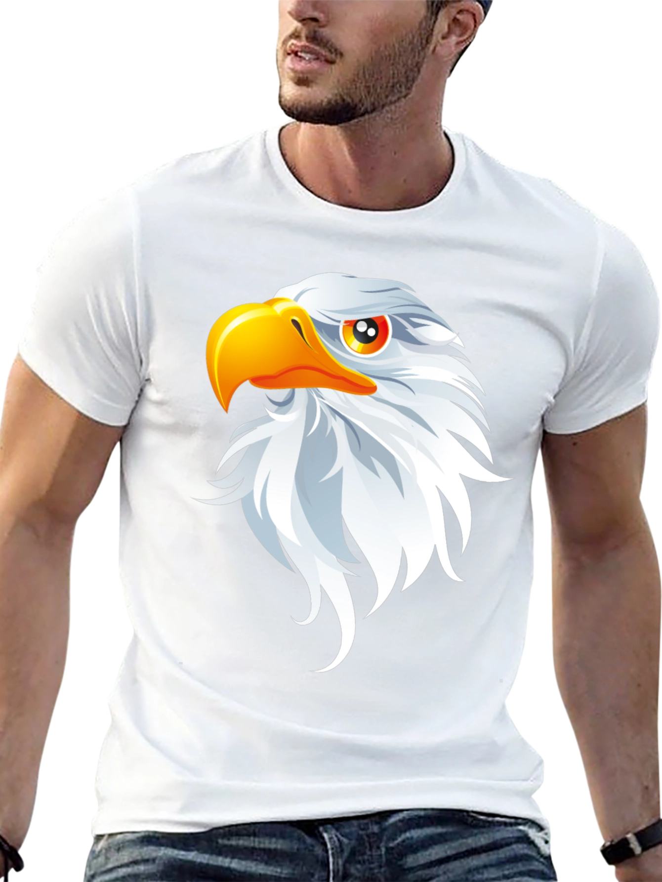 Black Eagle Graphic Black T-Shirt - Patriotic Design view 13