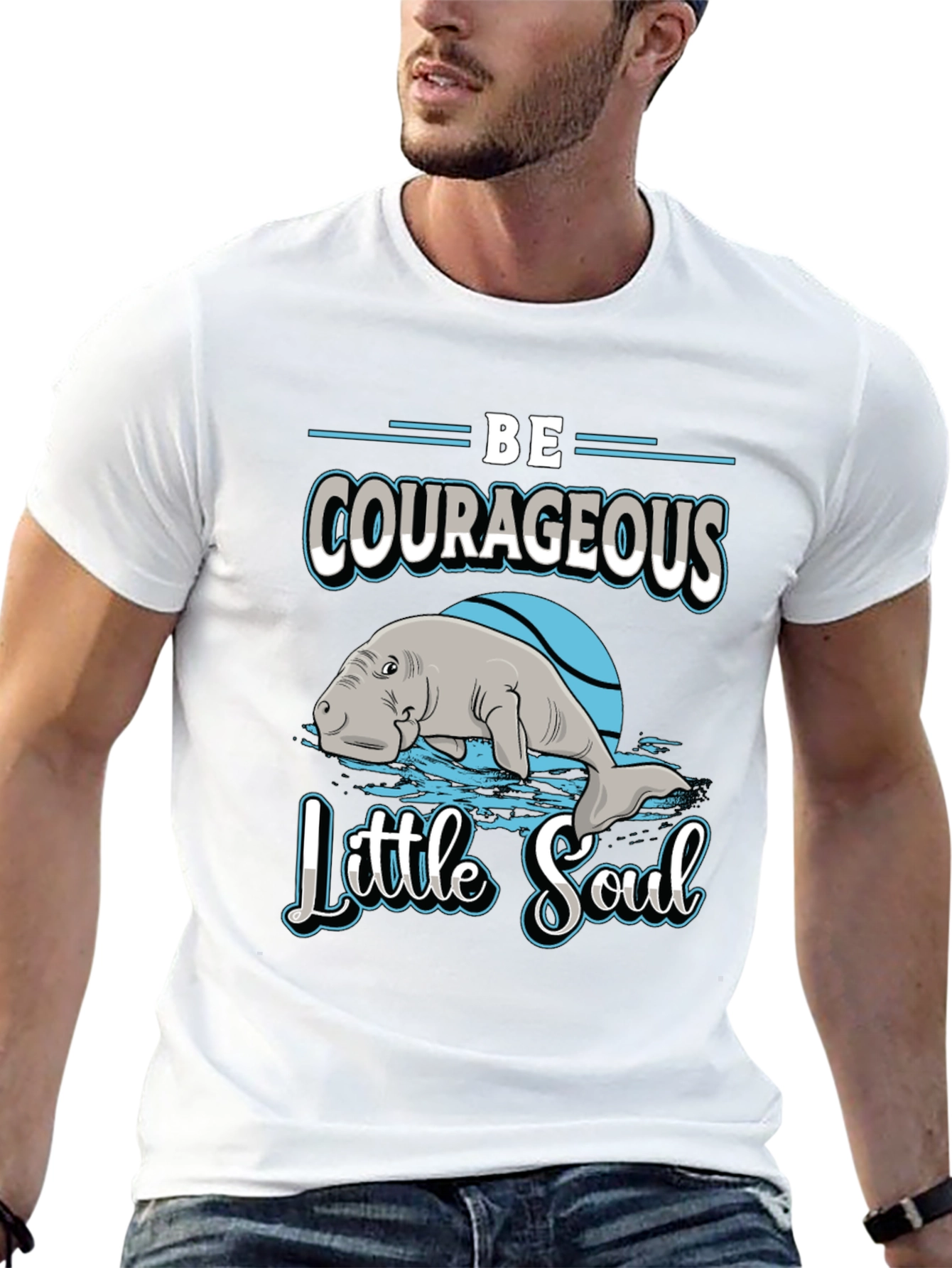Black Be Courageous Little Soul T-Shirt view 13