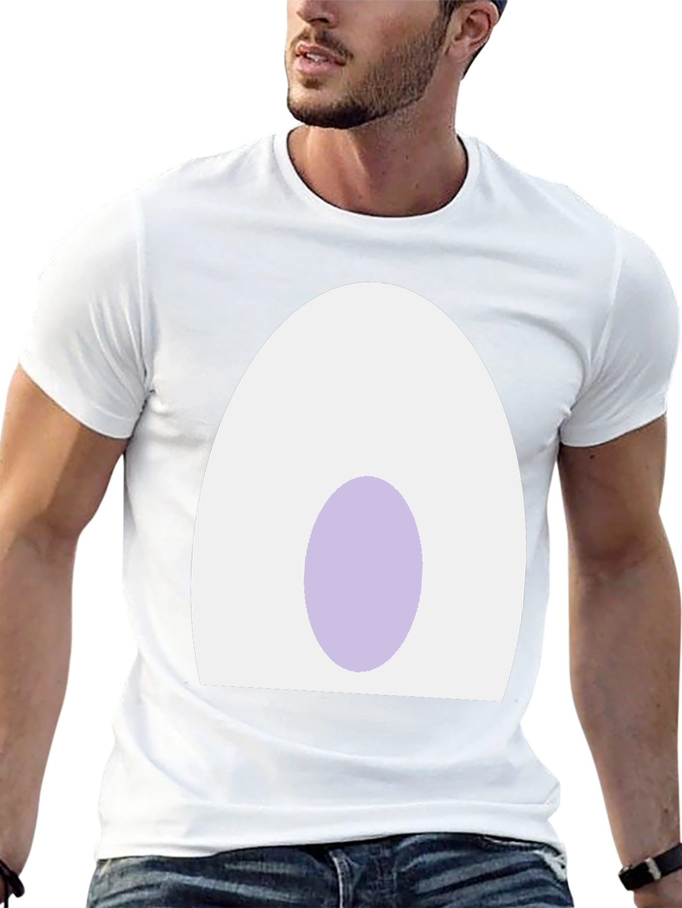 Black Funny Egg T-Shirt for Men view 13