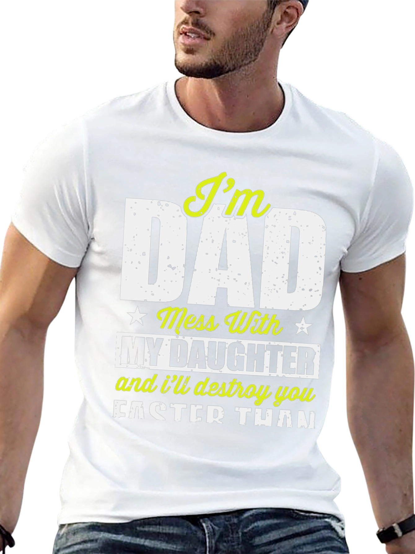 Black I'm Dad Mess With My Daughter Graphic Tee view 13