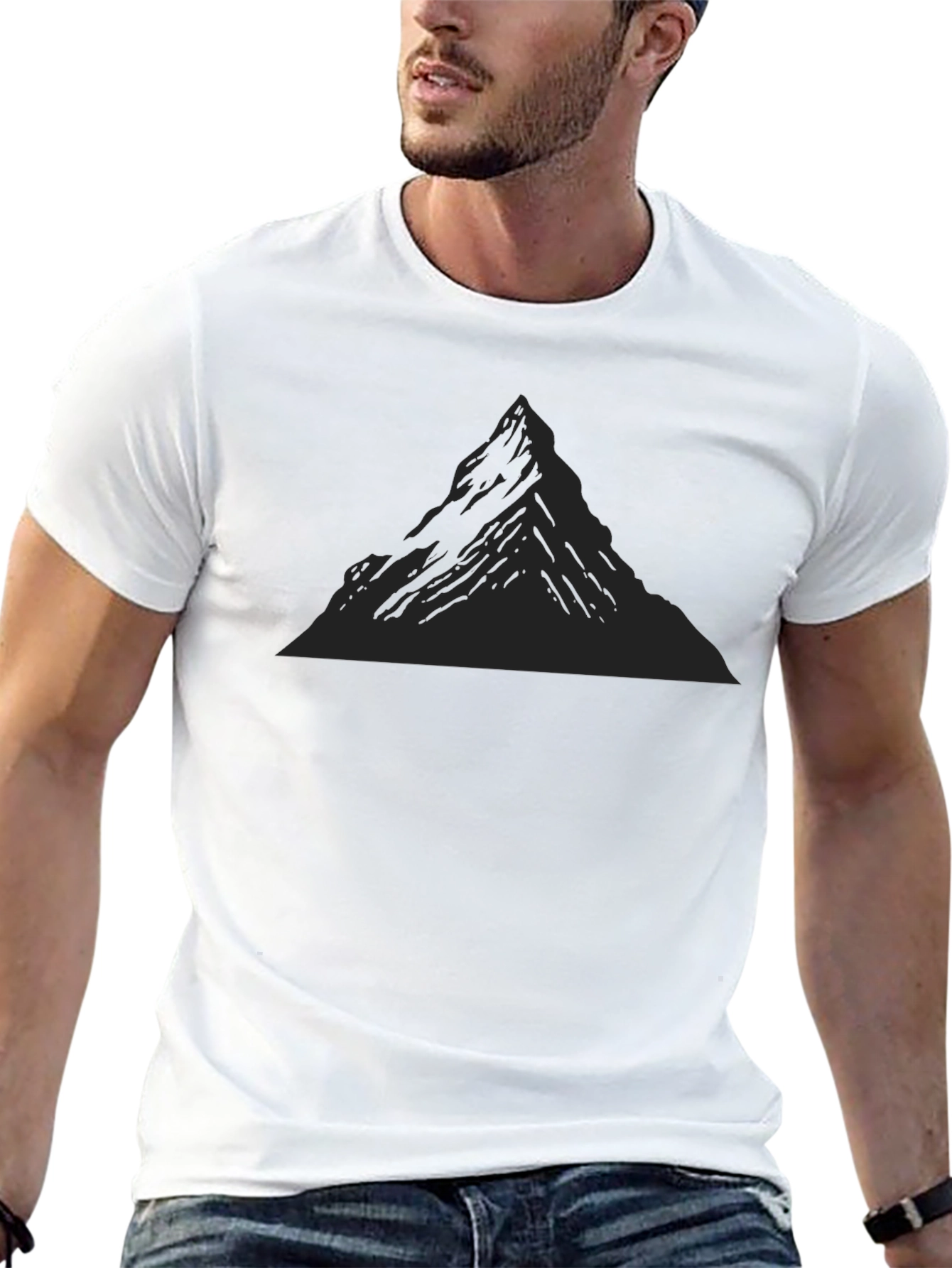 Black Mountain Peak Graphic T-Shirt - Soft Cotton Blend view 13