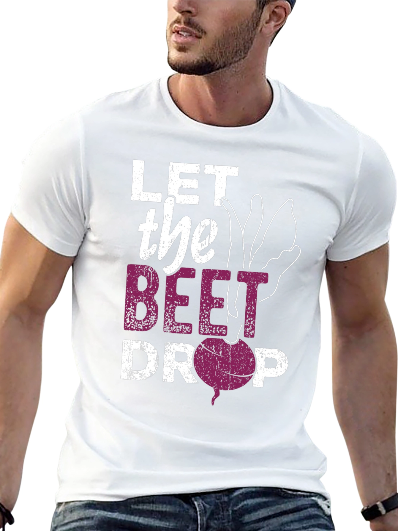 Black Let the Beet Drop Graphic T-Shirt view 13