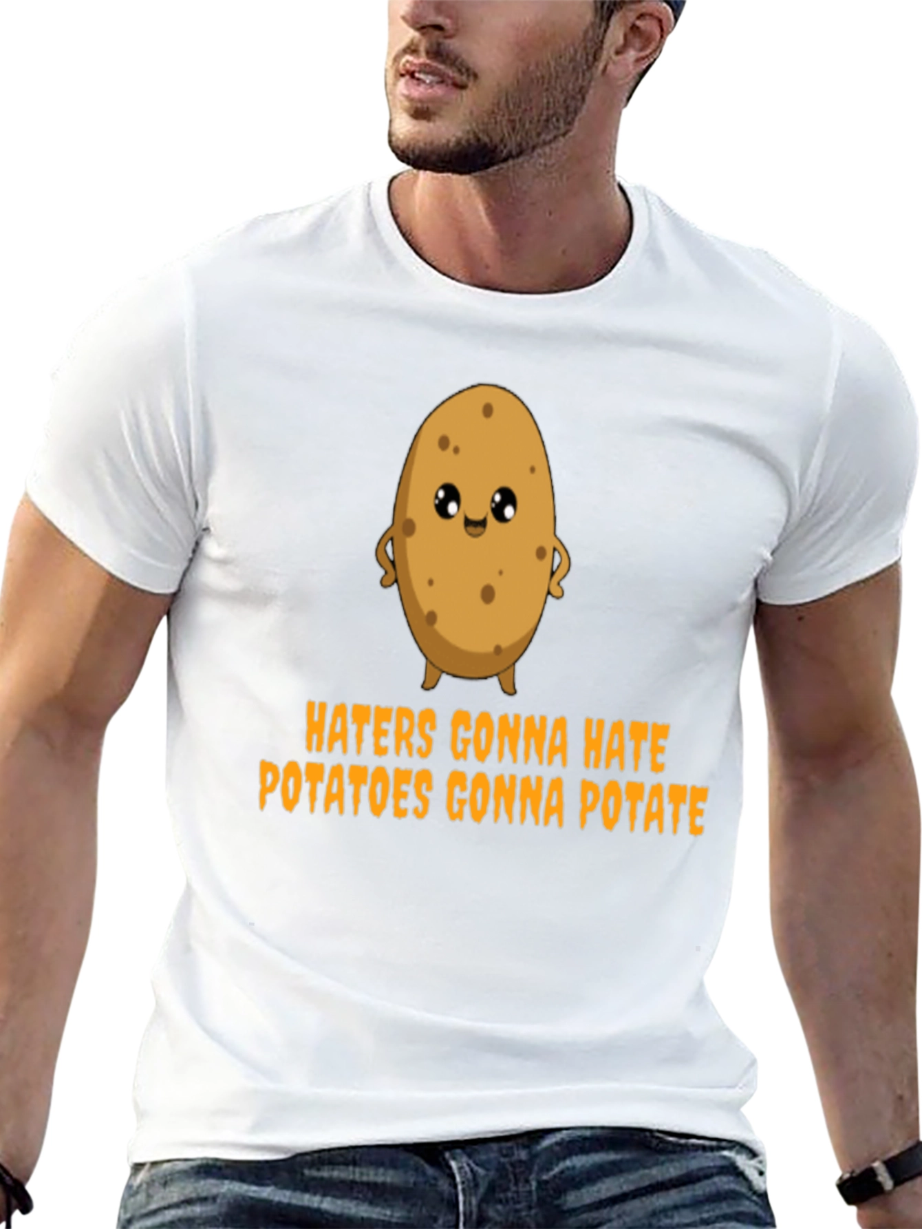 Black Haters Gonna Hate Potatoes Gonna Potate T-Shirt view 13