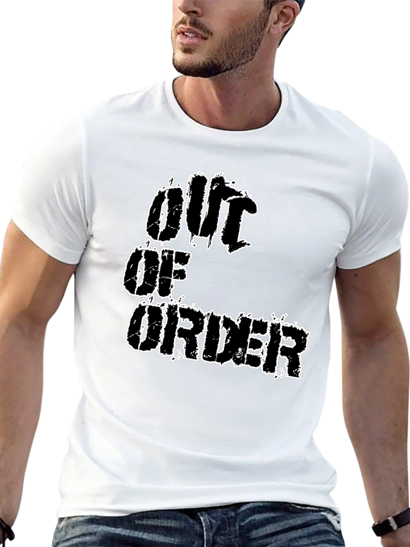 Black Out Of Order Graphic T-Shirt - Black view 13