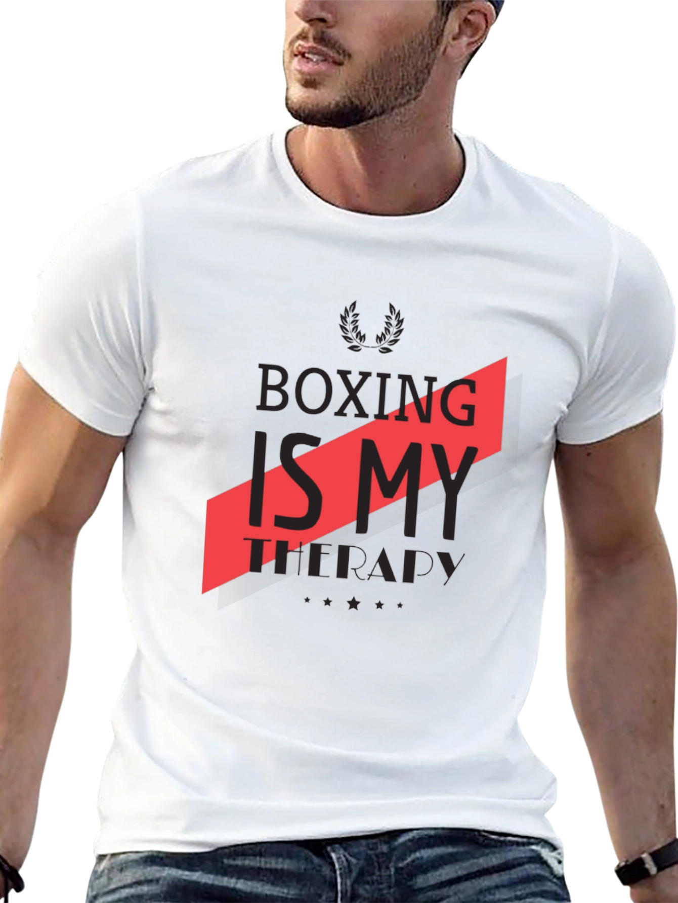 Black Boxing Is My Therapy Graphic Tee view 13
