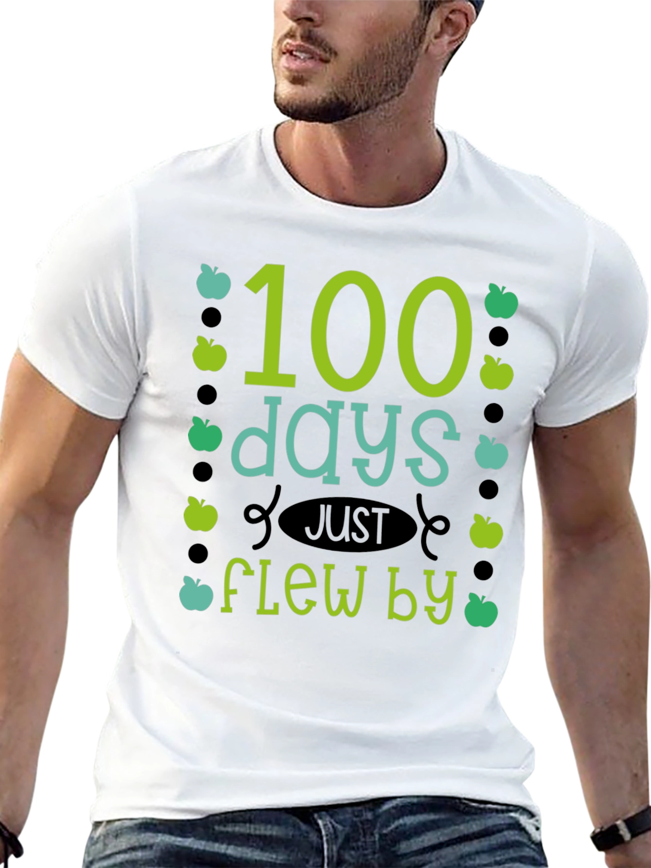 100 Days Flew By Teacher T-Shirt - 13