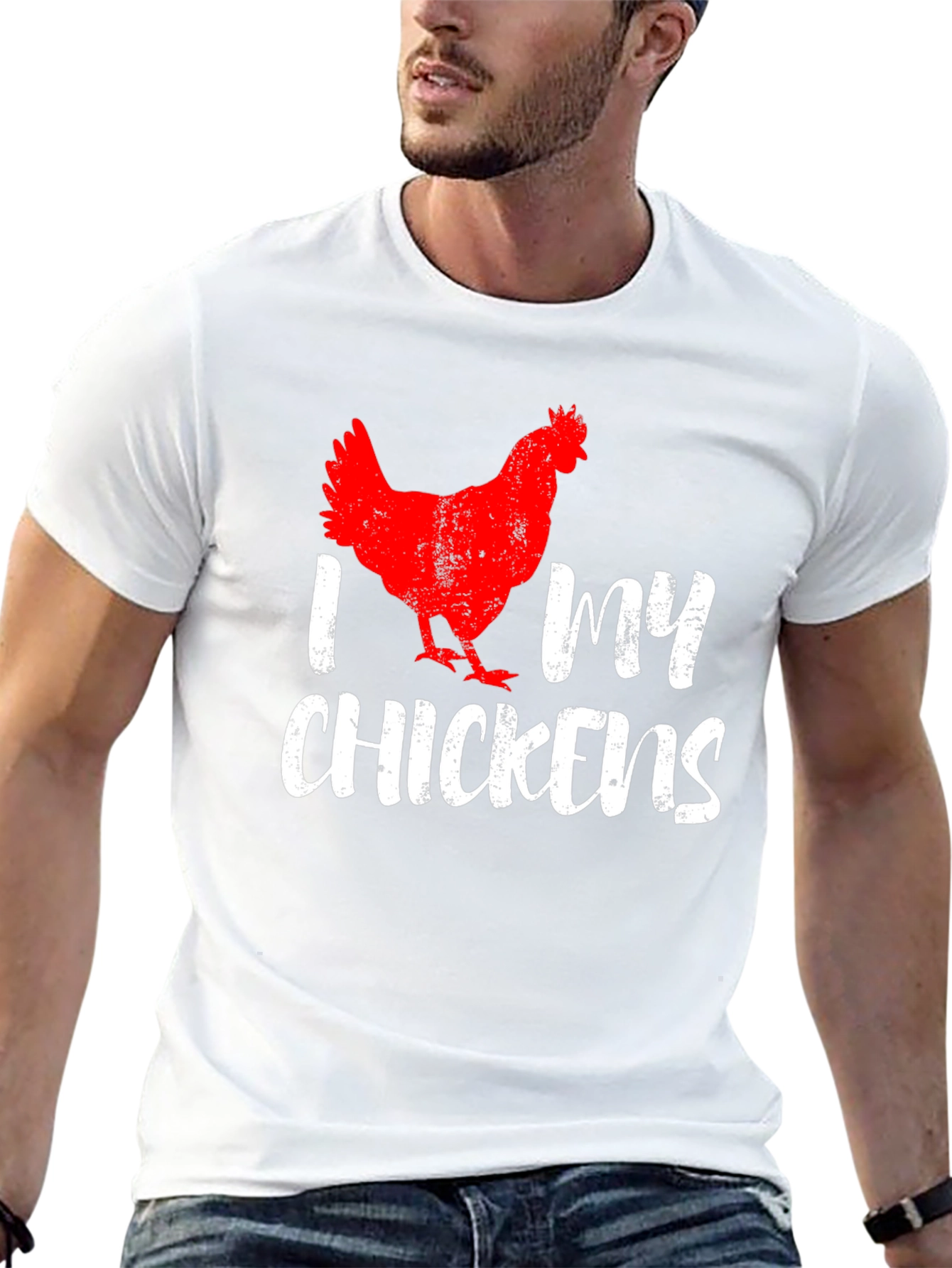 Black I Love My Chickens T-Shirt - Black view 13